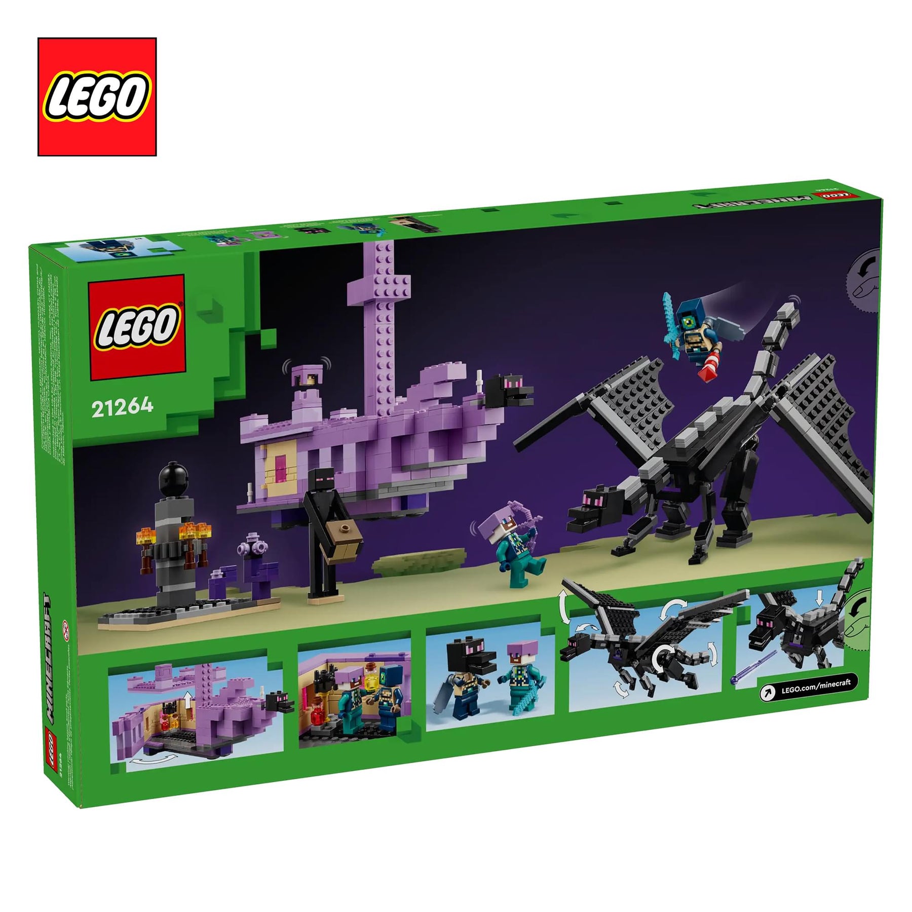 Minecraft LEGO 21264 The Ender Dragon and End Ship 222-Piece Building Set