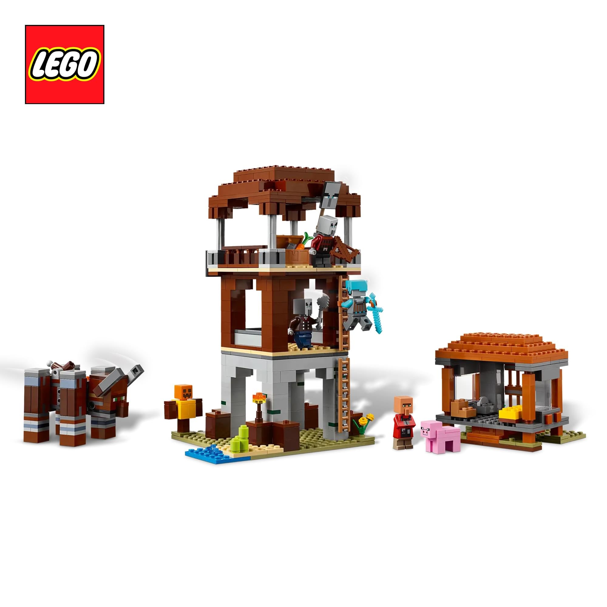 Minecraft LEGO 21278 The Pillager Outpost and Ravager 665-Piece Building Set