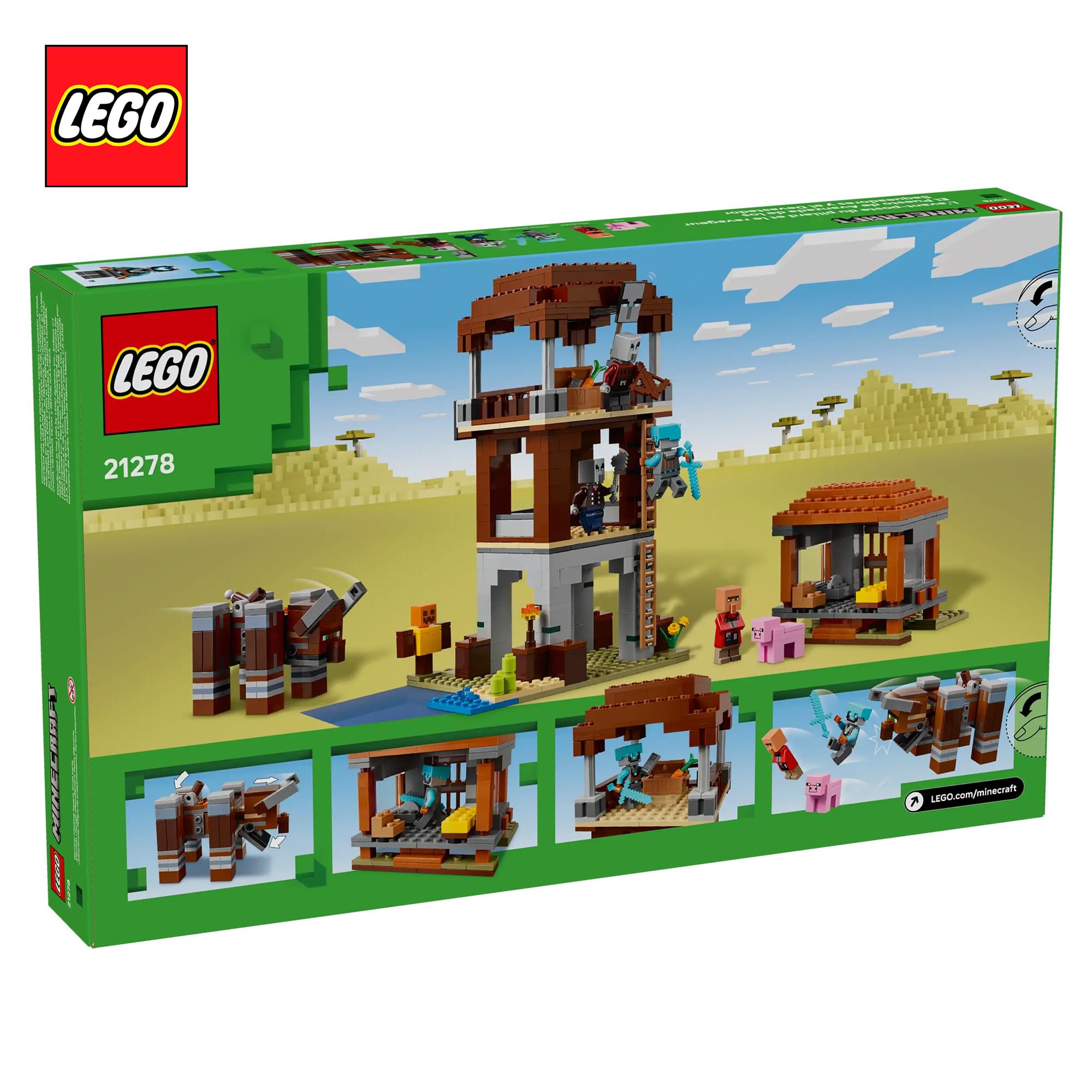 Minecraft LEGO 21278 The Pillager Outpost and Ravager 665-Piece Building Set