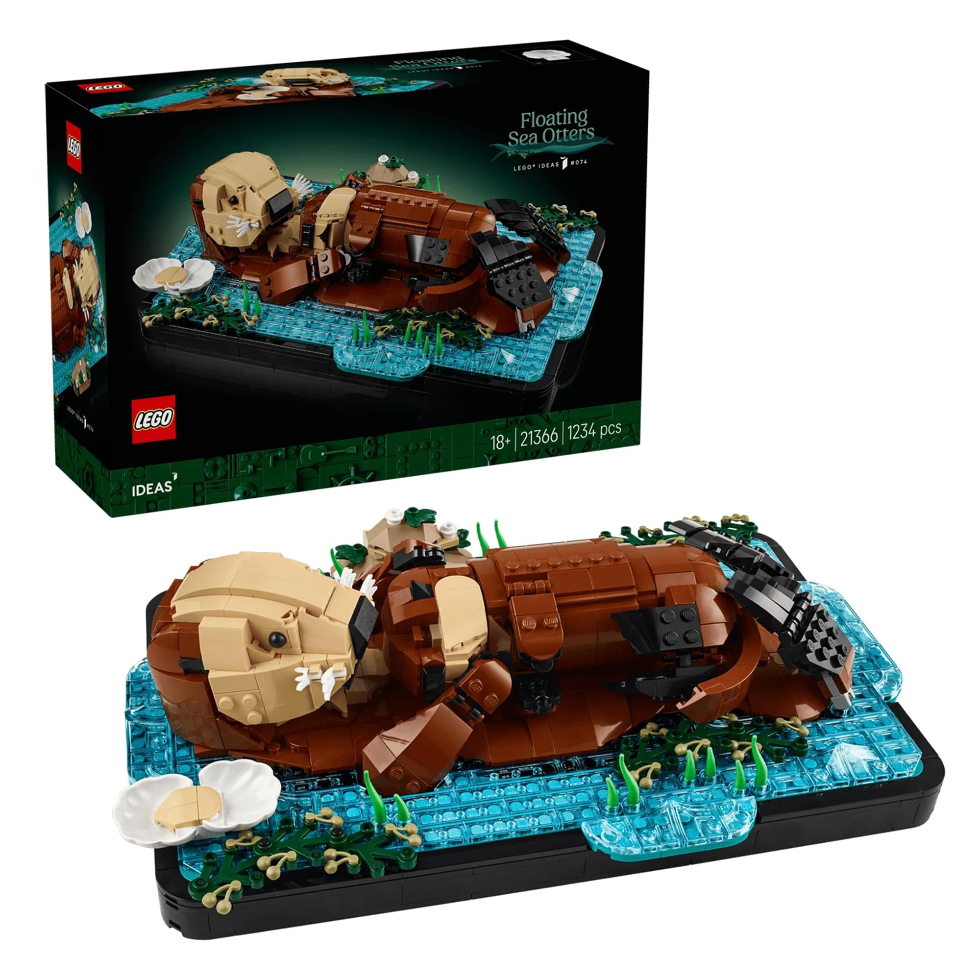 LEGO Ideas 21366 Floating Sea Otters 1234-Piece Building Set