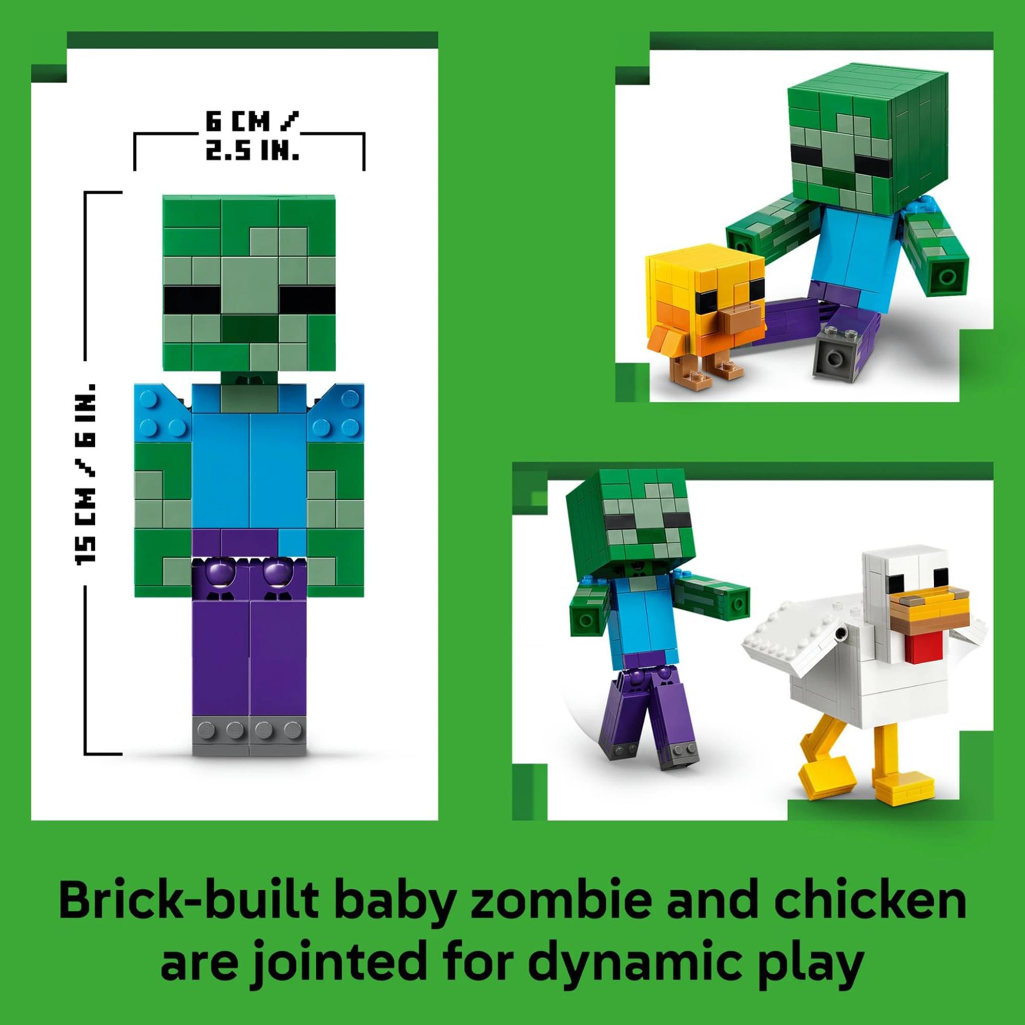 Minecraft LEGO 21582 Chicken Jockey 344-Piece Building Set