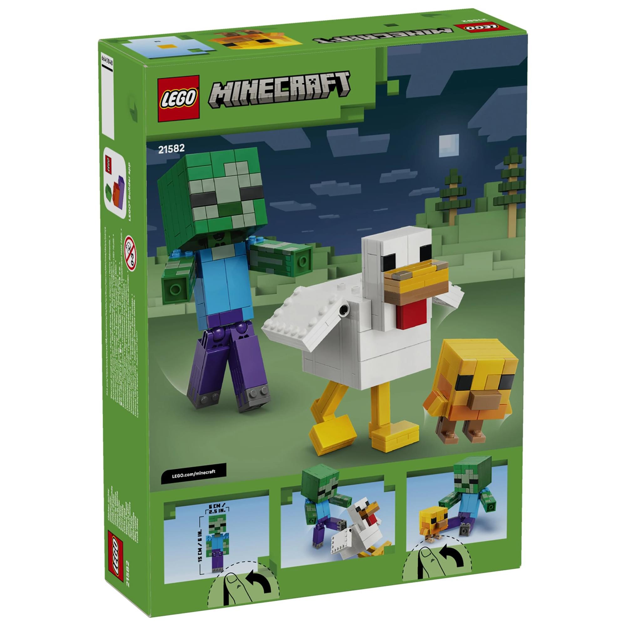 Minecraft LEGO 21582 Chicken Jockey 344-Piece Building Set