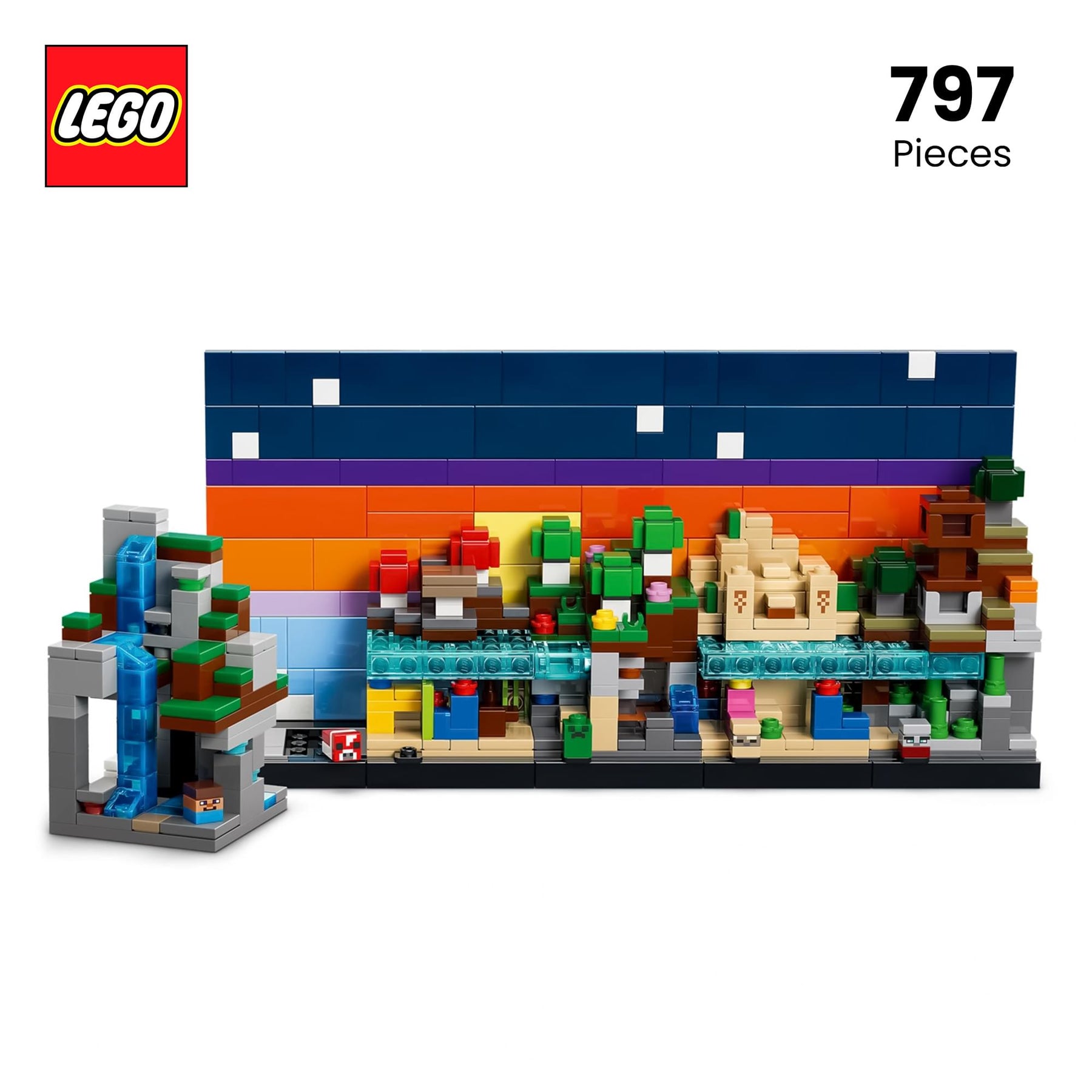 Minecraft LEGO 21589 Mini Biomes 797-Piece Building Set