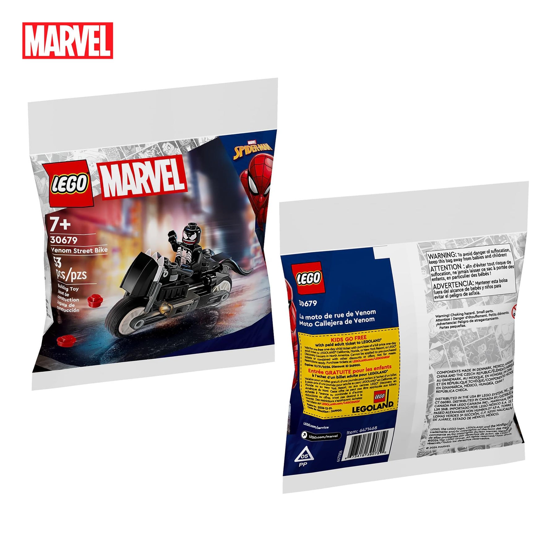 Marvel LEGO 30679 Venoms Motorrad 53-Piece Building Set