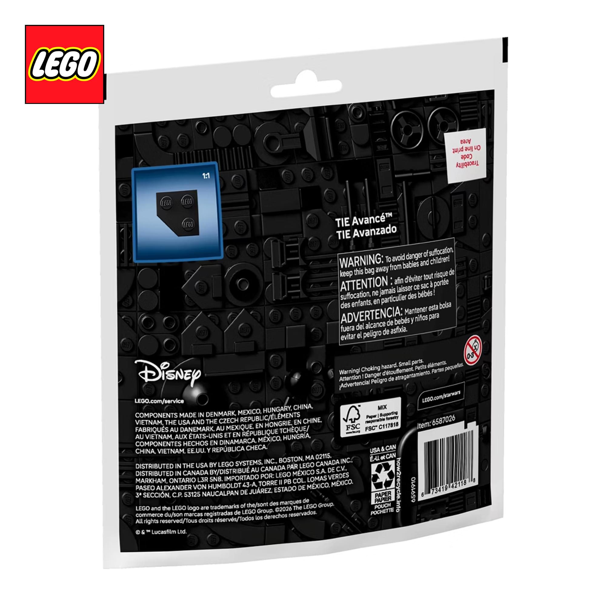 Star Wars LEGO 30727 TIE Advanced Mini-Build 68-Piece Building Set