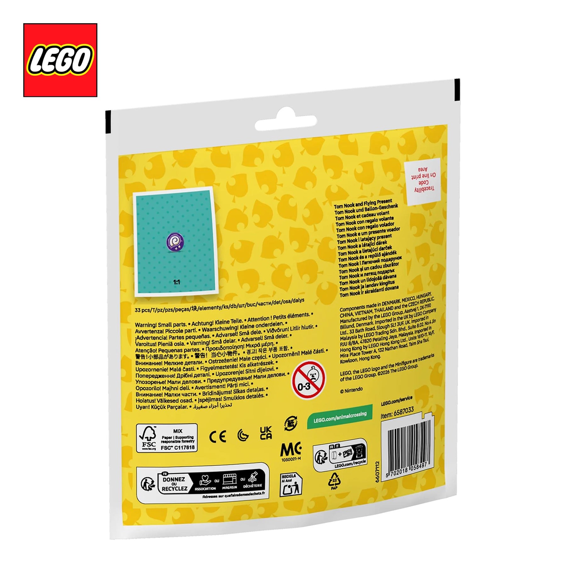 LEGO Animal Crossing 30731 Tom Nook and Flying Present 33-Piece Building Set