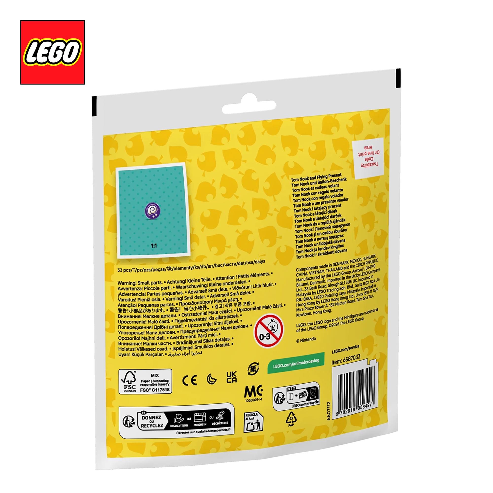 LEGO Animal Crossing 30731 Tom Nook and Flying Present 33-Piece Building Set