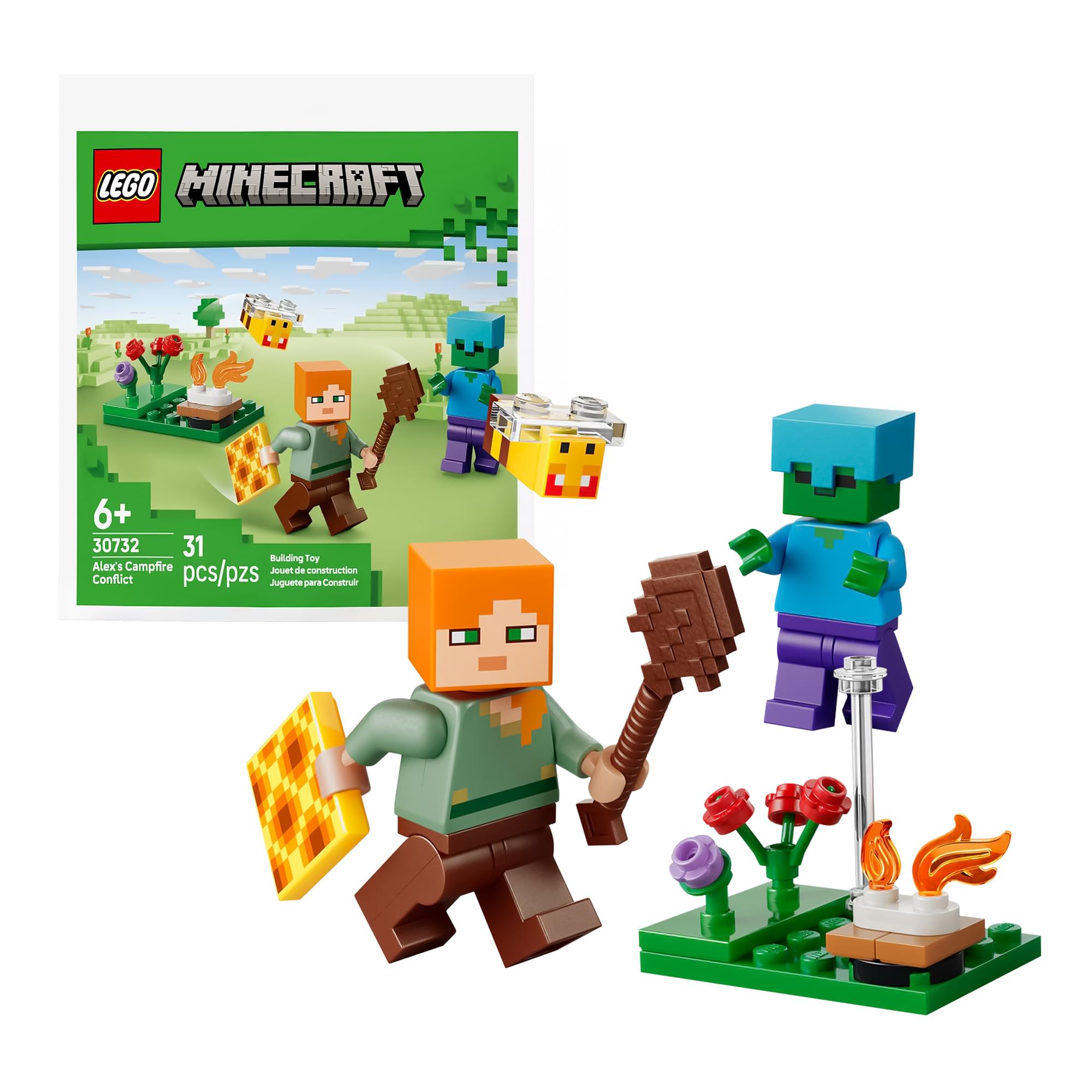 Minecraft LEGO 30732 Alex's Campfire Conflict Building Set