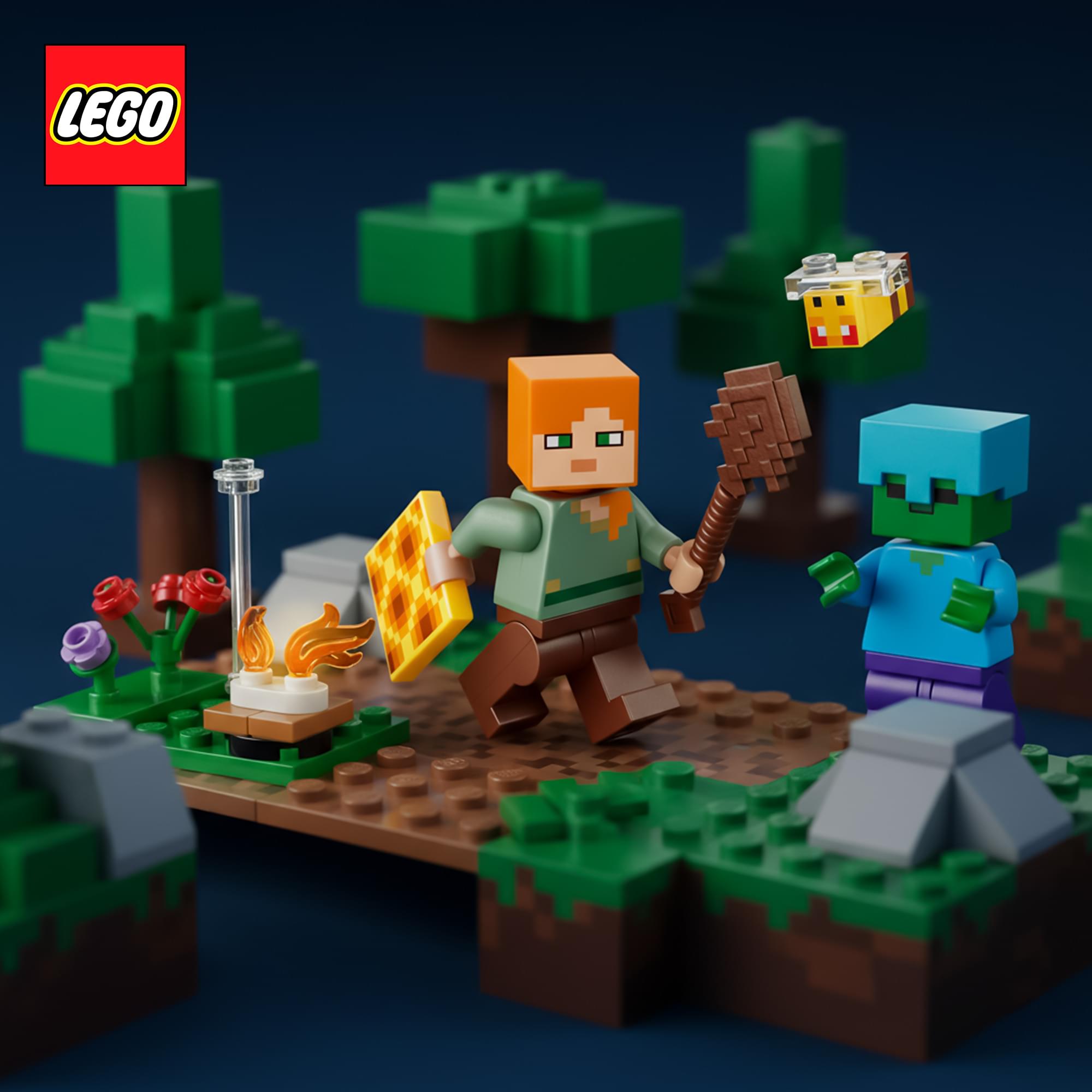 Minecraft LEGO 30732 Alex's Campfire Conflict Building Set