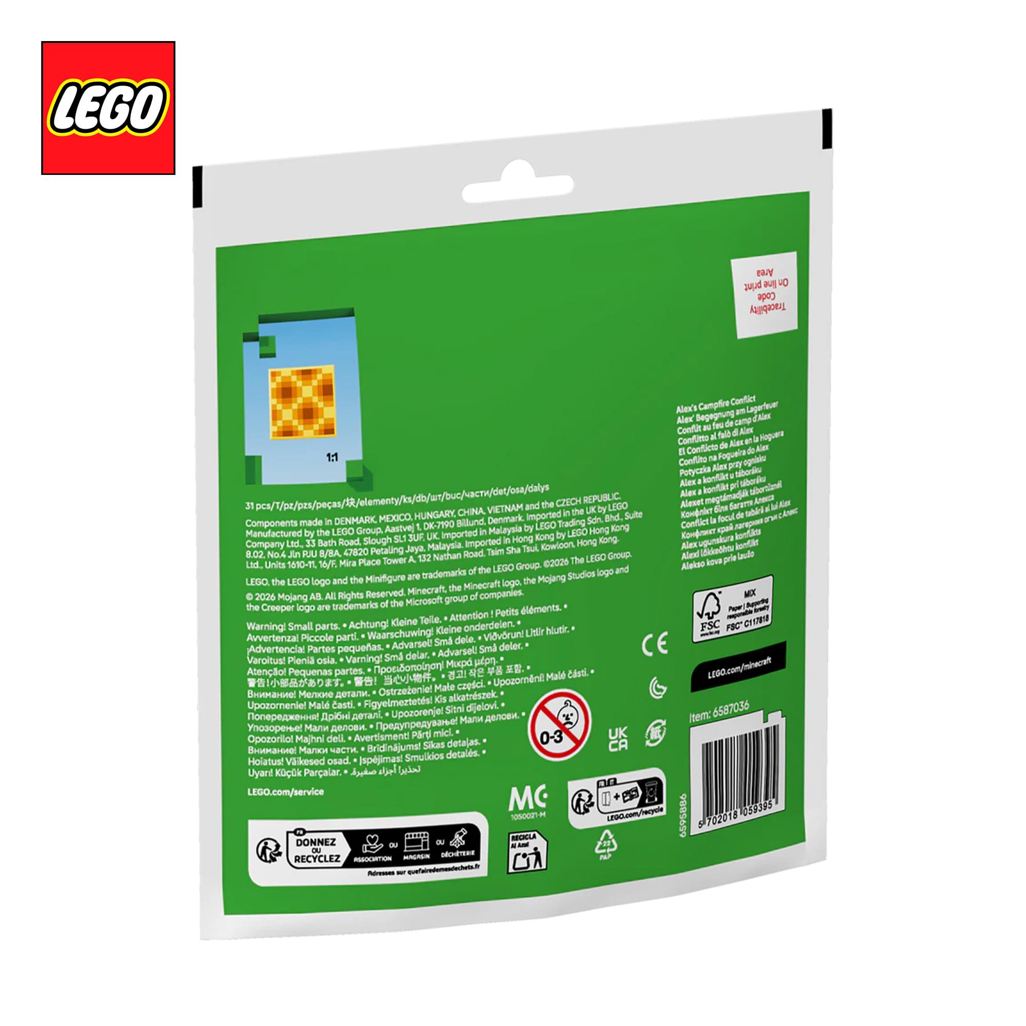 Minecraft LEGO 30732 Alex's Campfire Conflict Building Set
