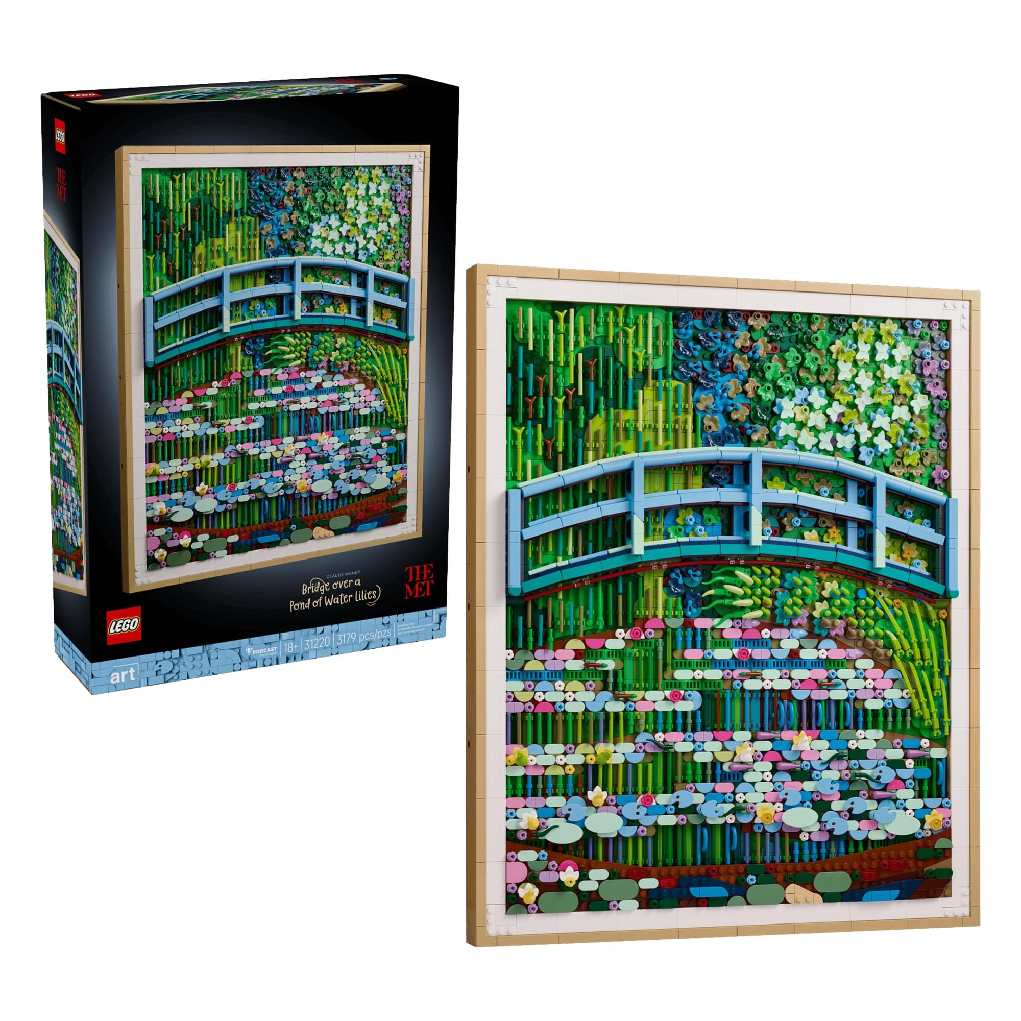 LEGO Art 31220 Claude Monet Bridge Over Pond 3179-Piece Building Set