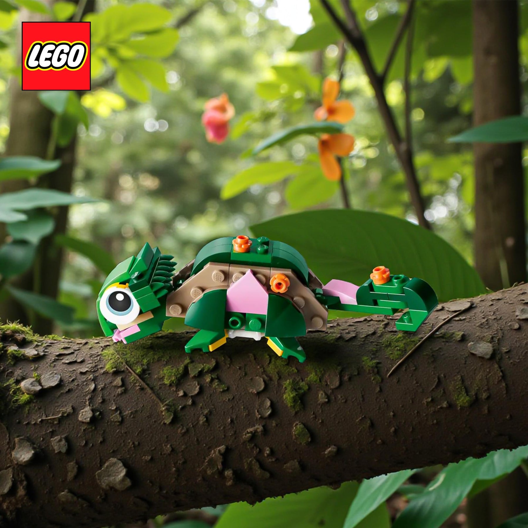 LEGO Creator 3 In 1 31377 Turtle With Water Lily Flower 124-Piece Building Set