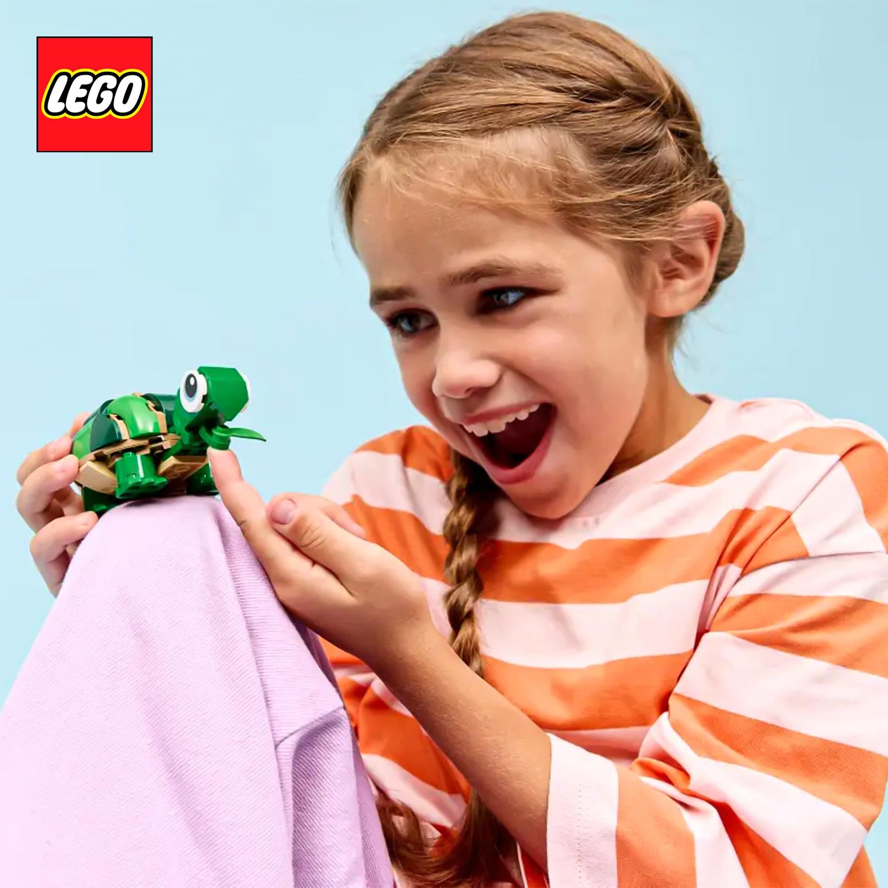 LEGO Creator 3 In 1 31377 Turtle With Water Lily Flower 124-Piece Building Set