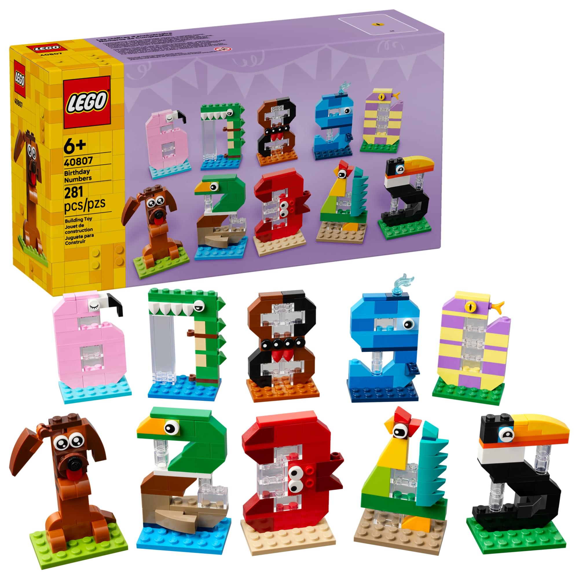 LEGO 40807 Birthday Numbers 281-Piece Building Set