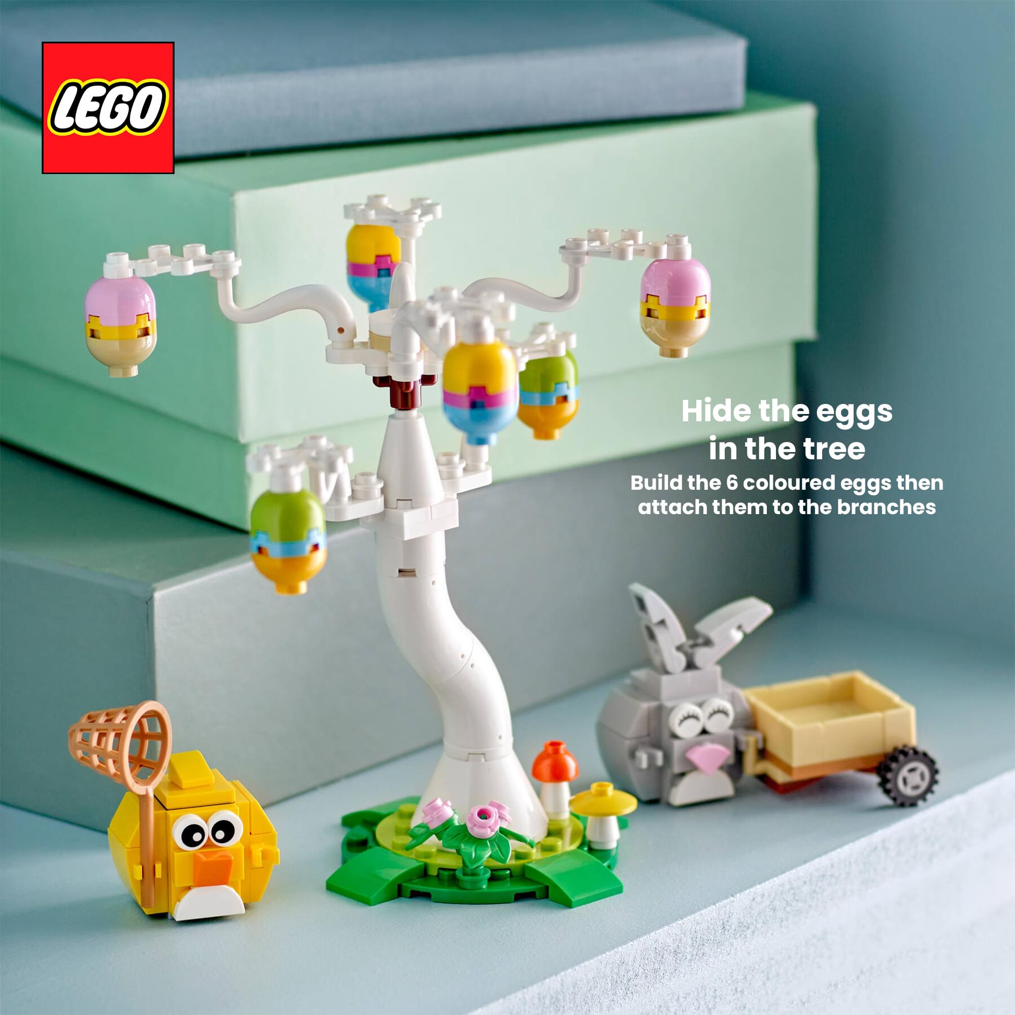 LEGO 40808 Easter Bunny and Chick Egg Hunt 386-Piece Building Set