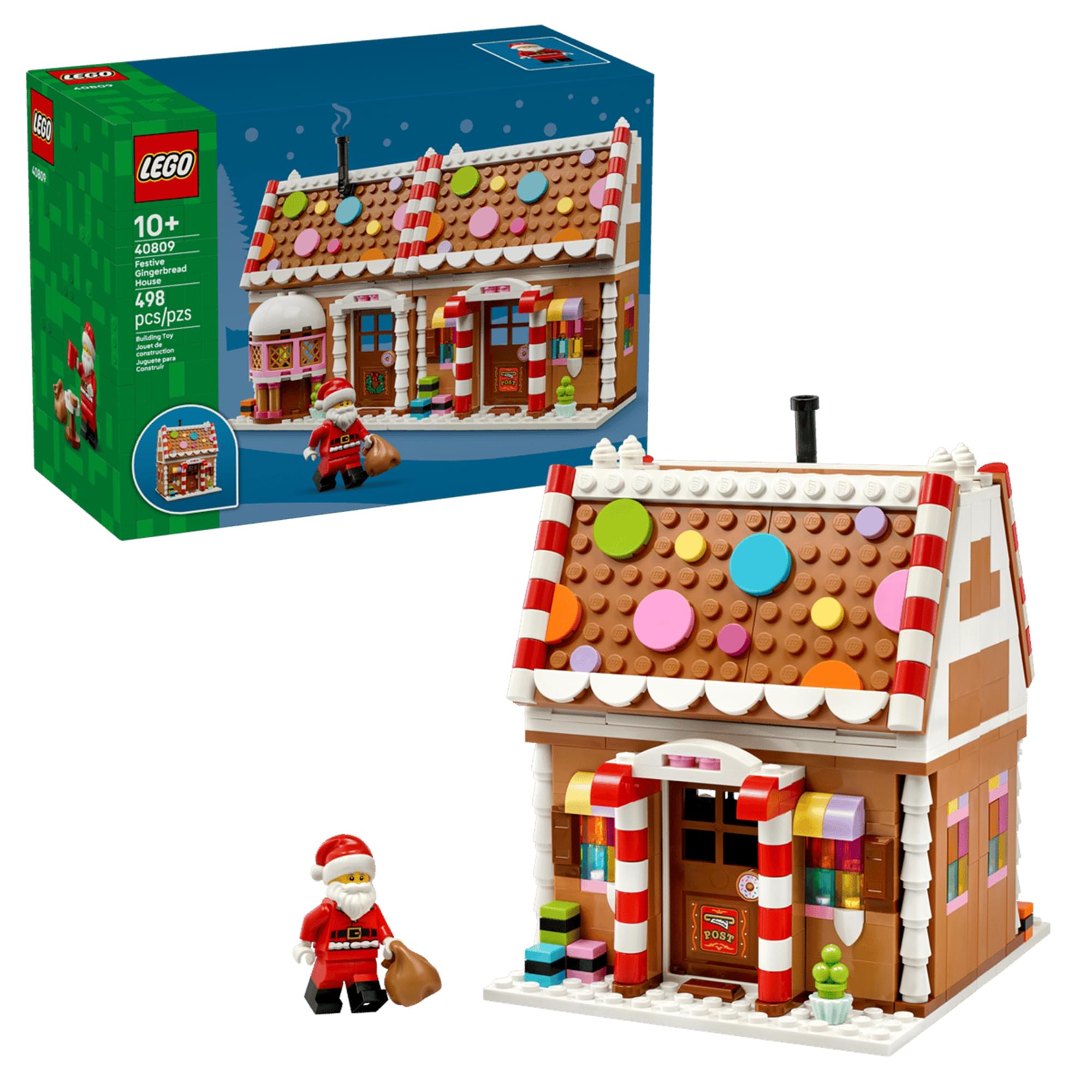 LEGO 40809 Festive Gingerbread House 496-Piece Building Set