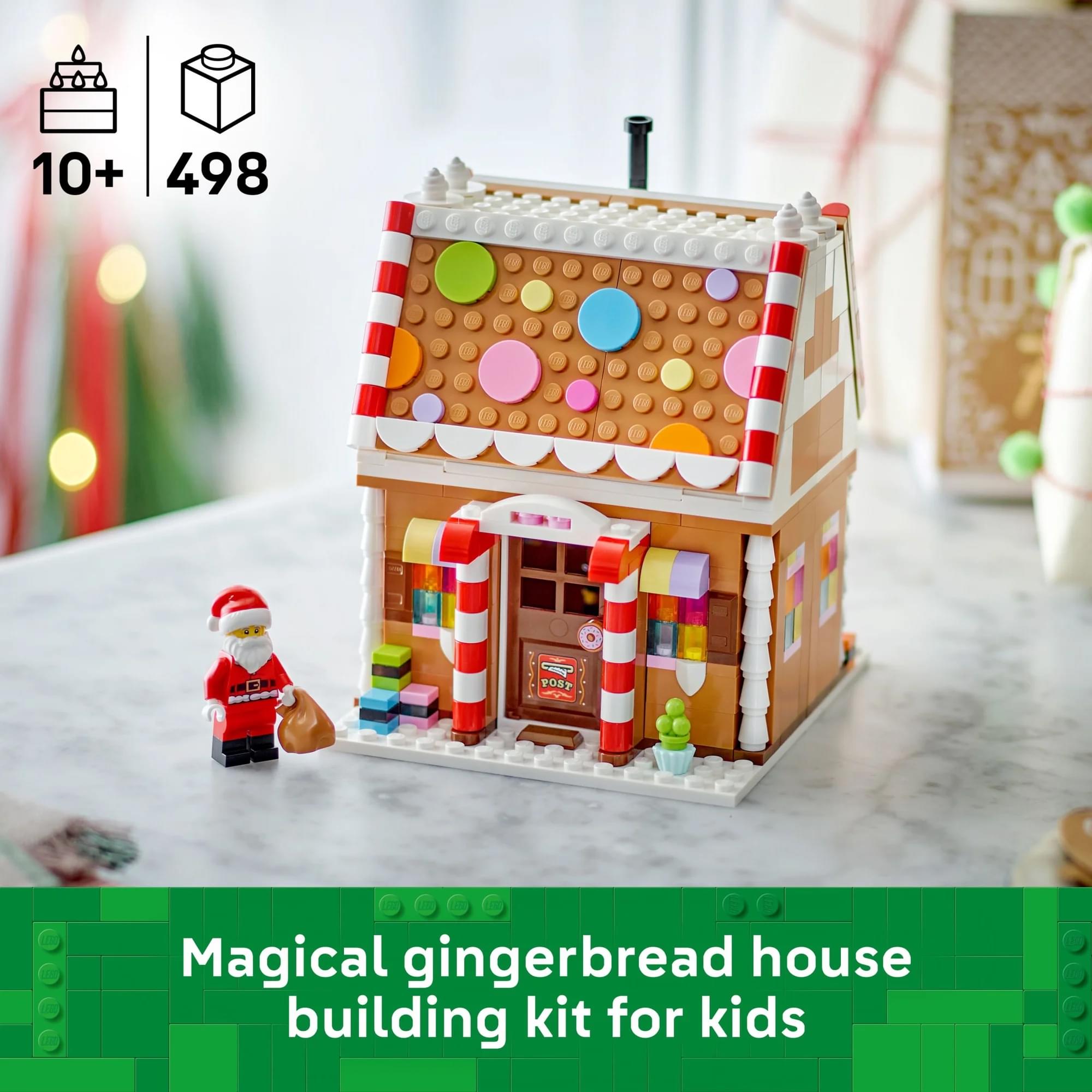LEGO 40809 Festive Gingerbread House 496-Piece Building Set