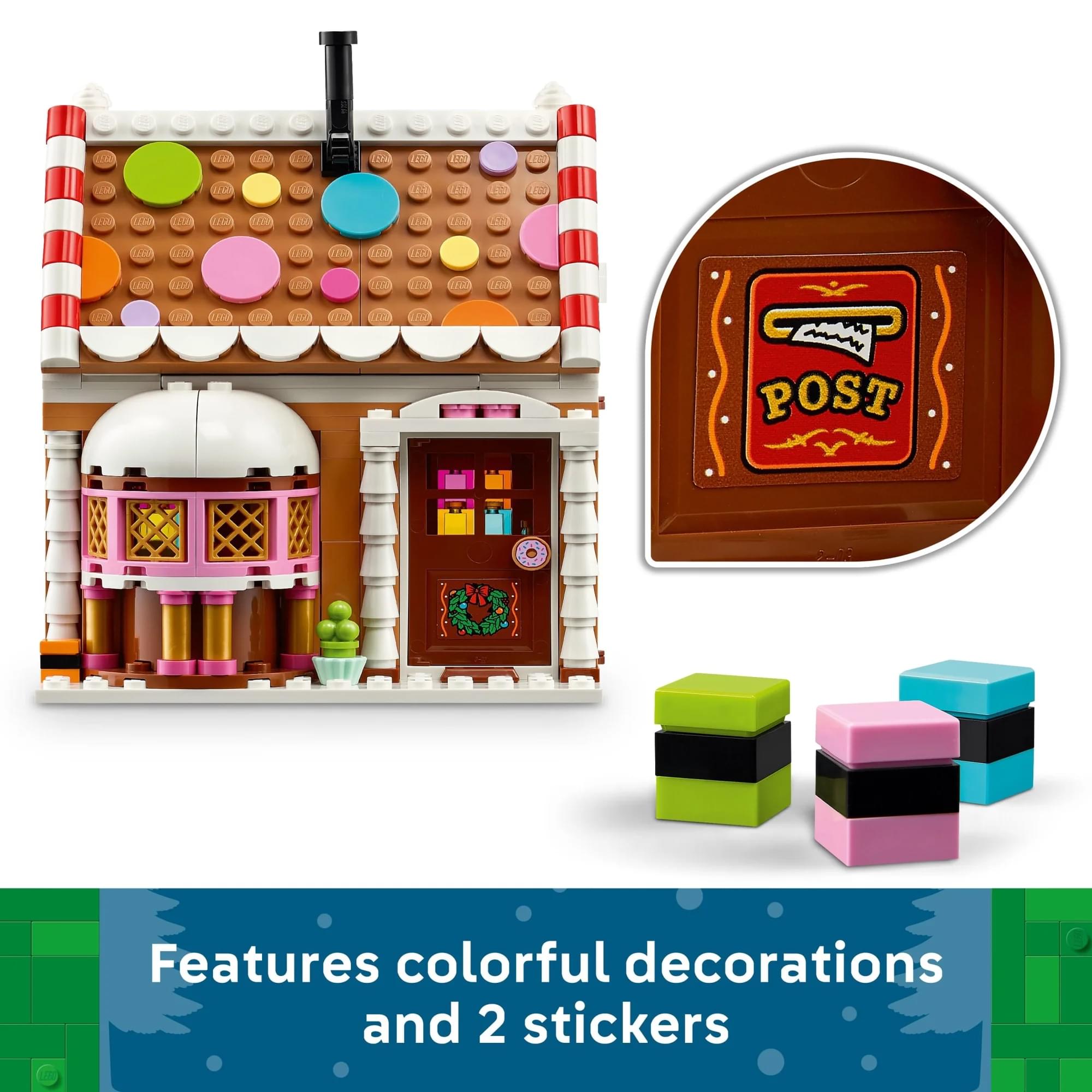 LEGO 40809 Festive Gingerbread House 496-Piece Building Set