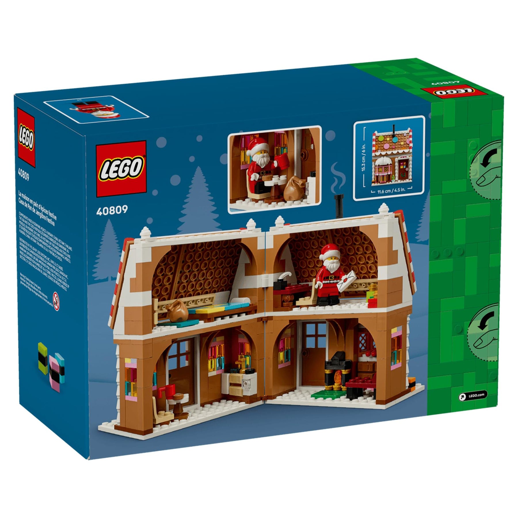 LEGO 40809 Festive Gingerbread House 496-Piece Building Set