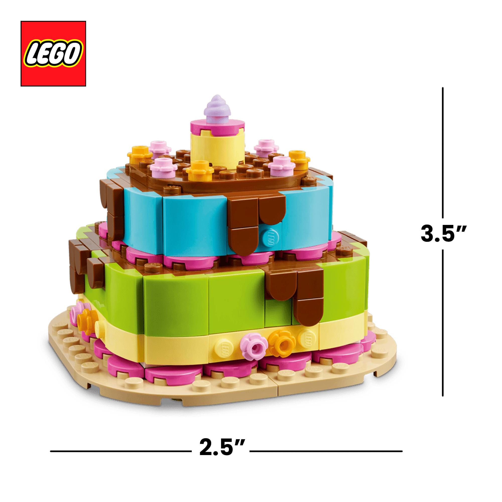 LEGO 40815 Birthday Party Cake 219-Piece Building Set
