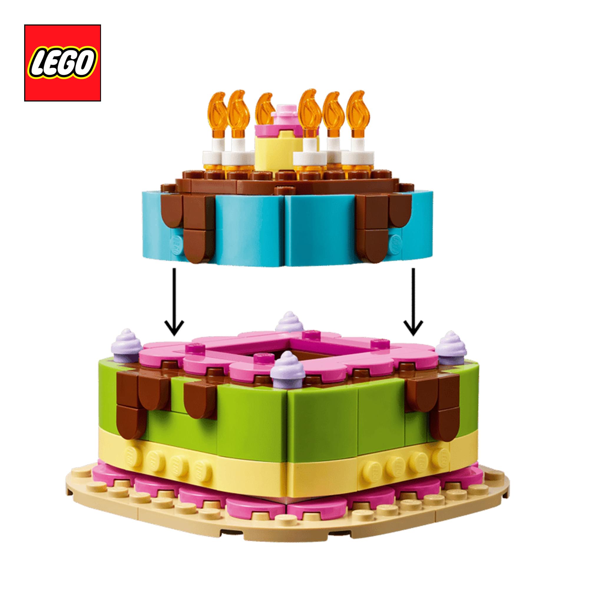 LEGO 40815 Birthday Party Cake 219-Piece Building Set