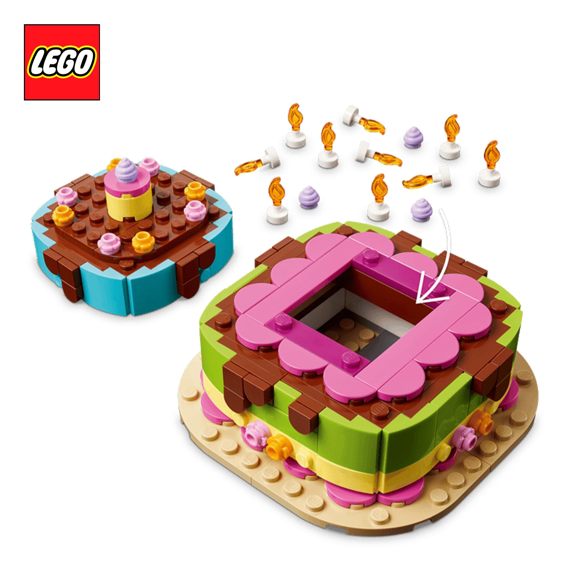 LEGO 40815 Birthday Party Cake 219-Piece Building Set
