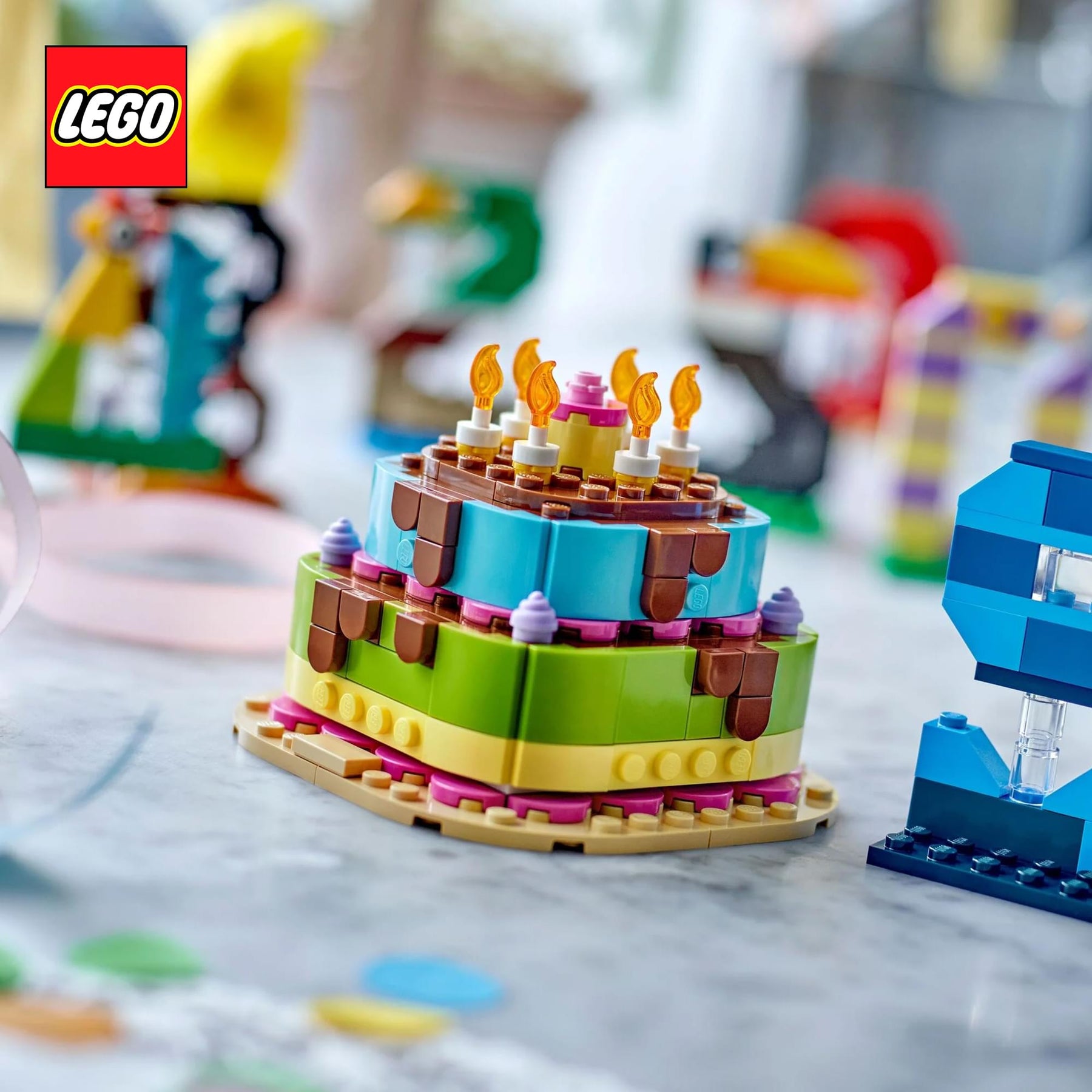 LEGO 40815 Birthday Party Cake 219-Piece Building Set