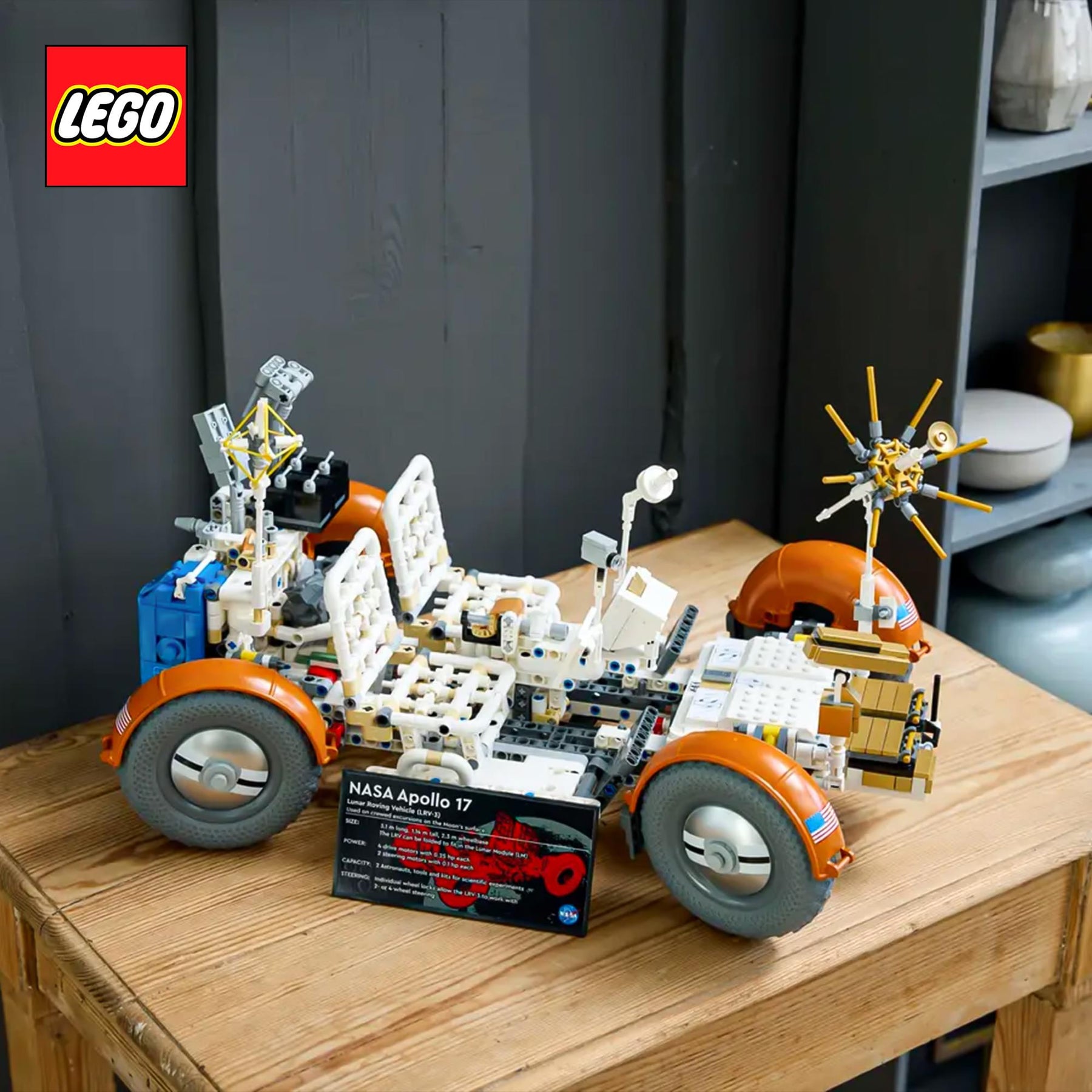 LEGO Technic 42182 NASA Apollo Lunar Roving Vehicle LRV 1913-Piece Building Set