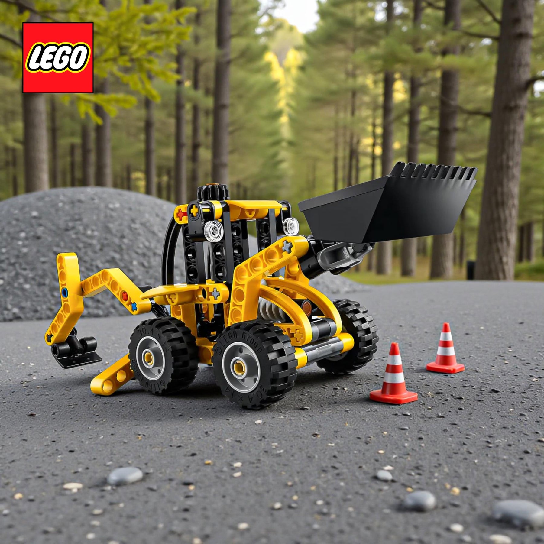 LEGO Technic 42197 Backhoe Loader 104-Piece Building Set