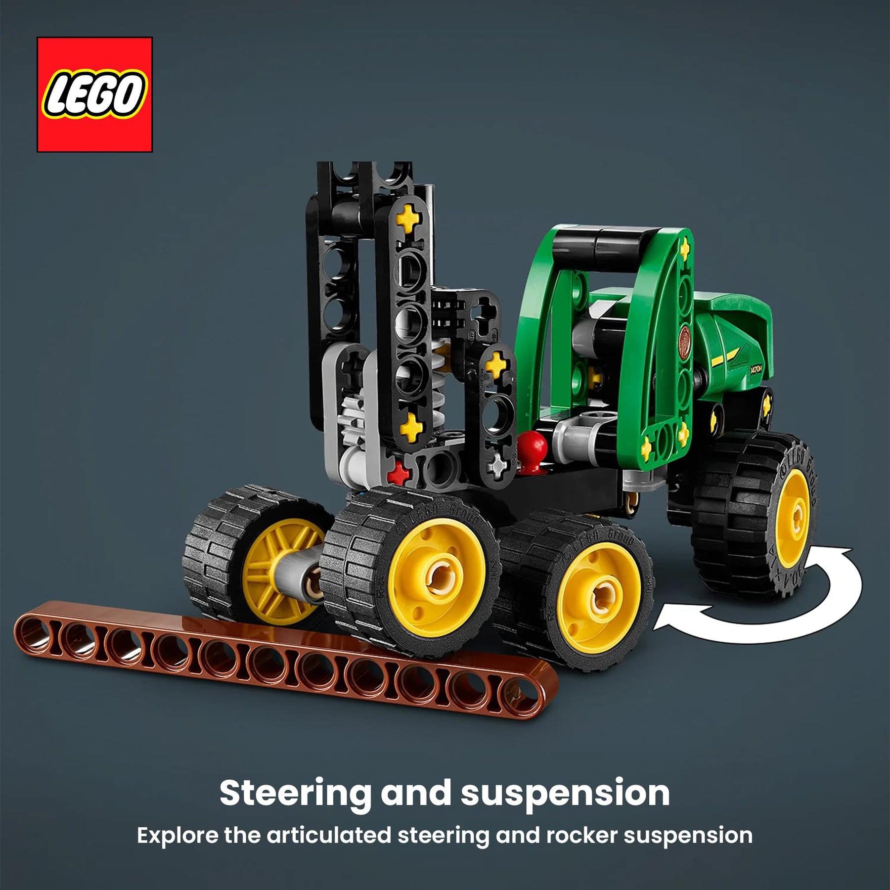 LEGO Technic 42218 John Deere 1470H Wheeled Harvester 117-Piece Building Set