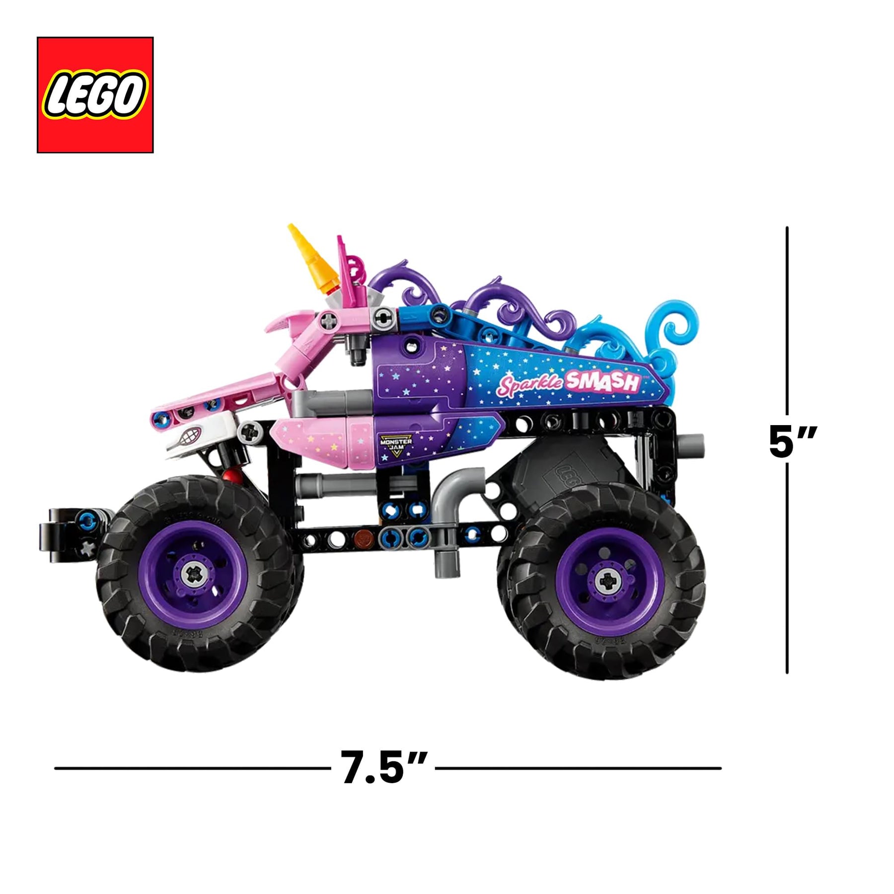 LEGO Technic 42220 Monster Jam Sparkle Smash Pull-Back 243-Piece Building Set