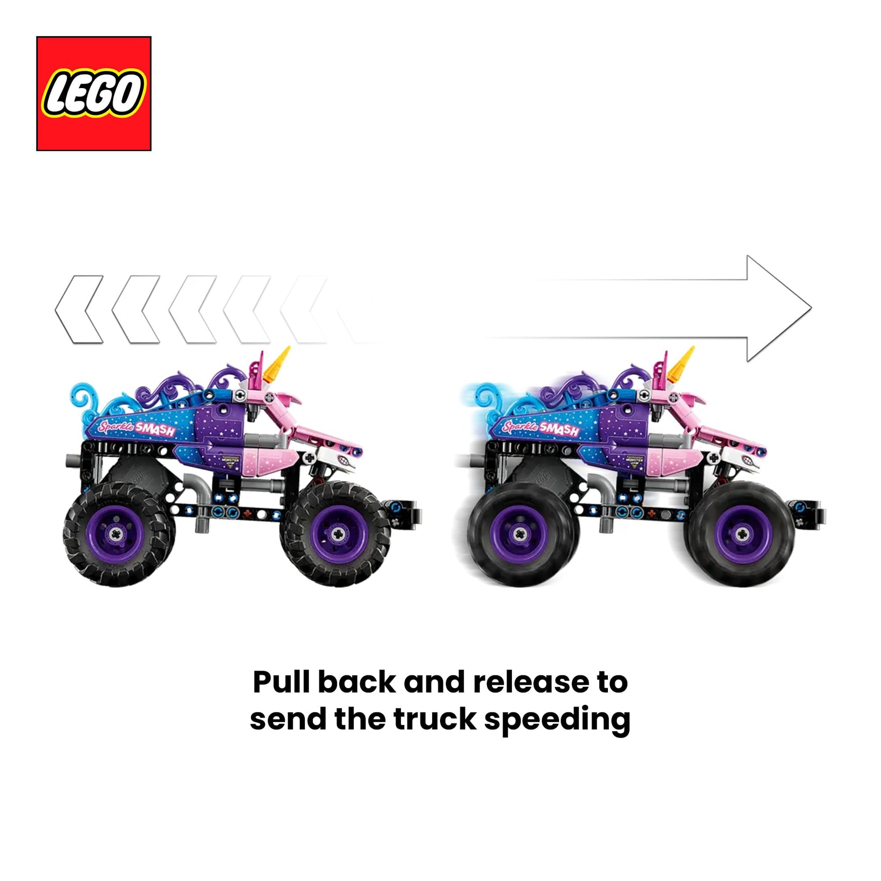 LEGO Technic 42220 Monster Jam Sparkle Smash Pull-Back 243-Piece Building Set