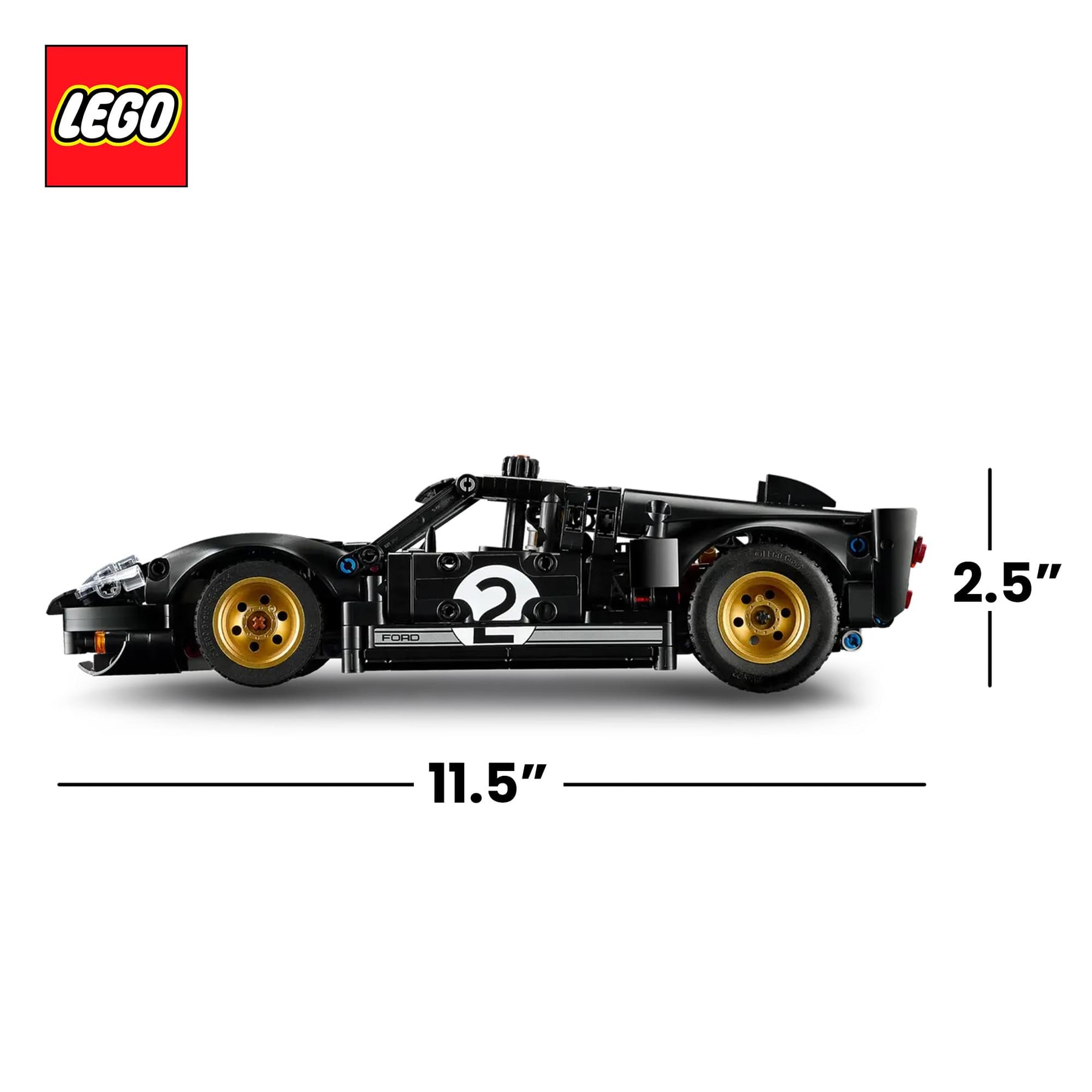 LEGO Technic 42223 1966 Ford GT40 MKII Race Car 793-Piece Building Set