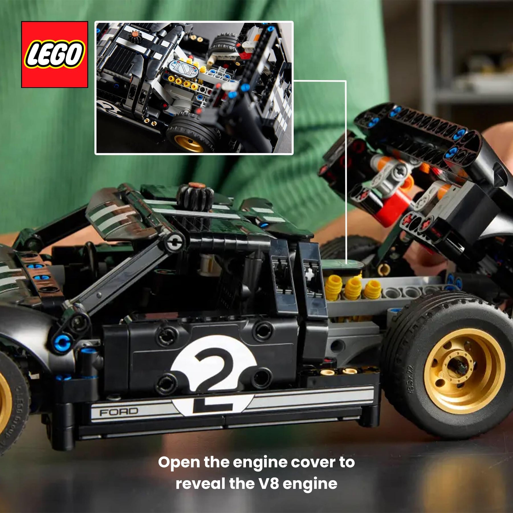 LEGO Technic 42223 1966 Ford GT40 MKII Race Car 793-Piece Building Set