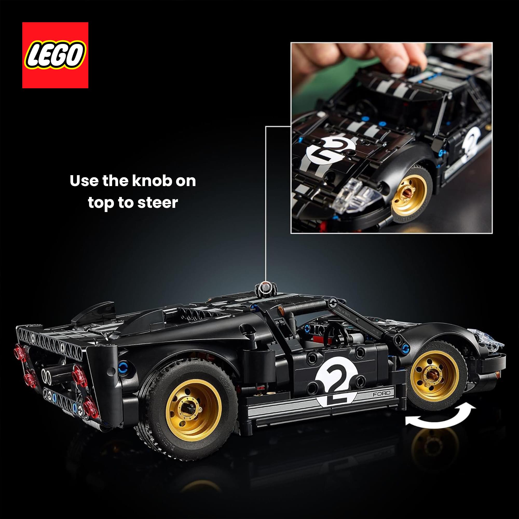 LEGO Technic 42223 1966 Ford GT40 MKII Race Car 793-Piece Building Set