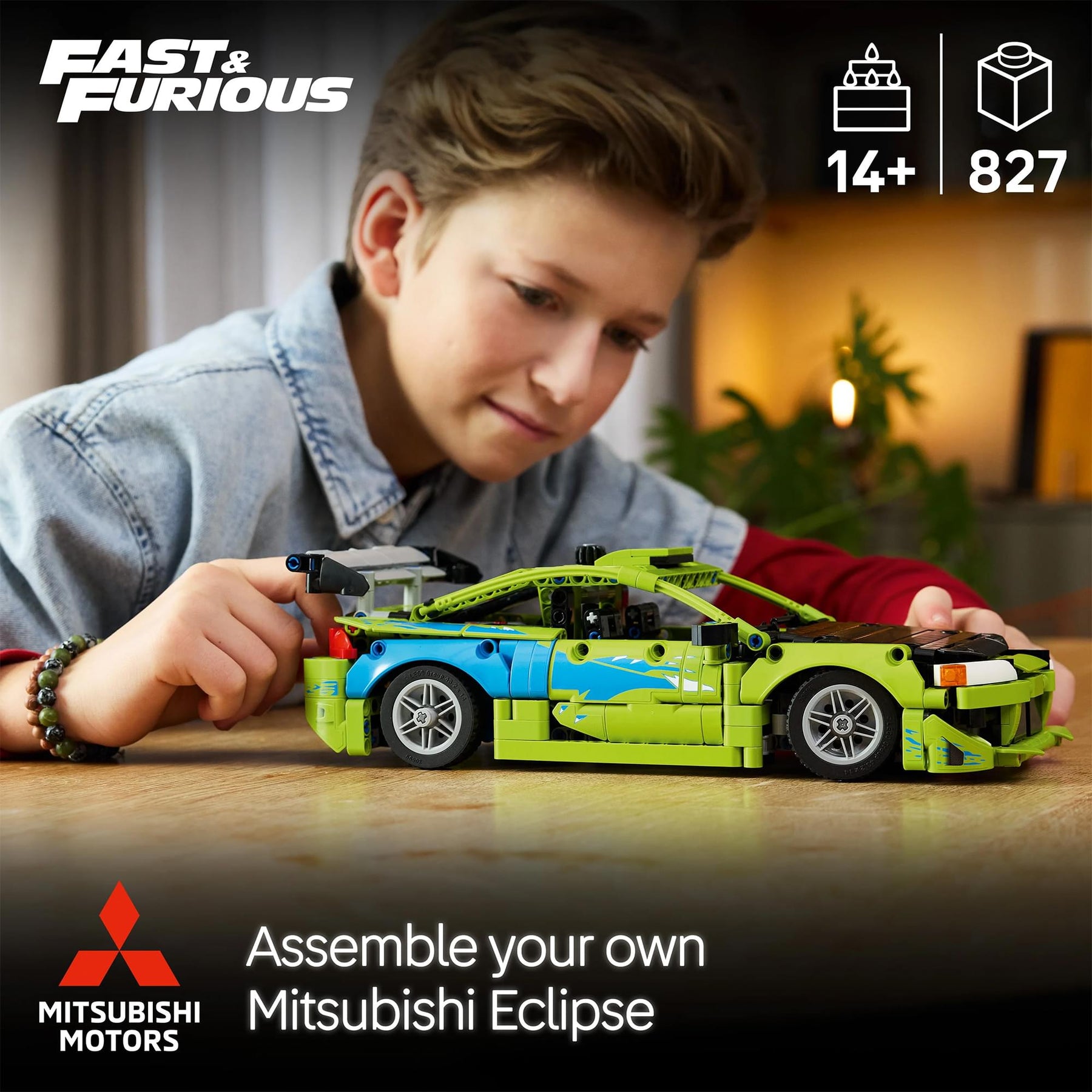 Fast and Furious LEGO Technic 42229 Mitsubishi Eclipse 827-Piece Building Set