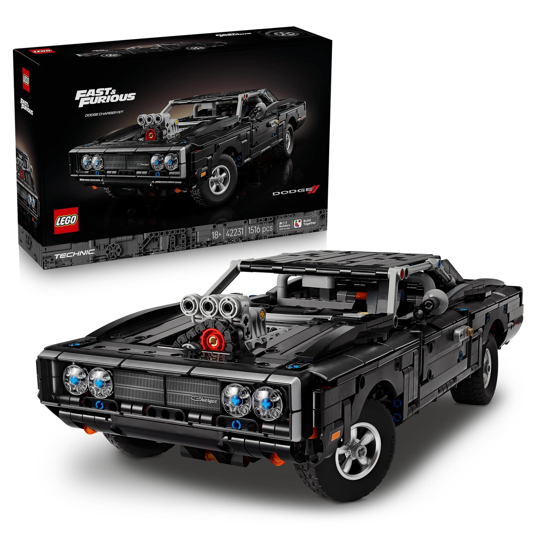 Fast and Furious LEGO Technic 42231 Dodge Charger R/T 1516-Piece Building Set