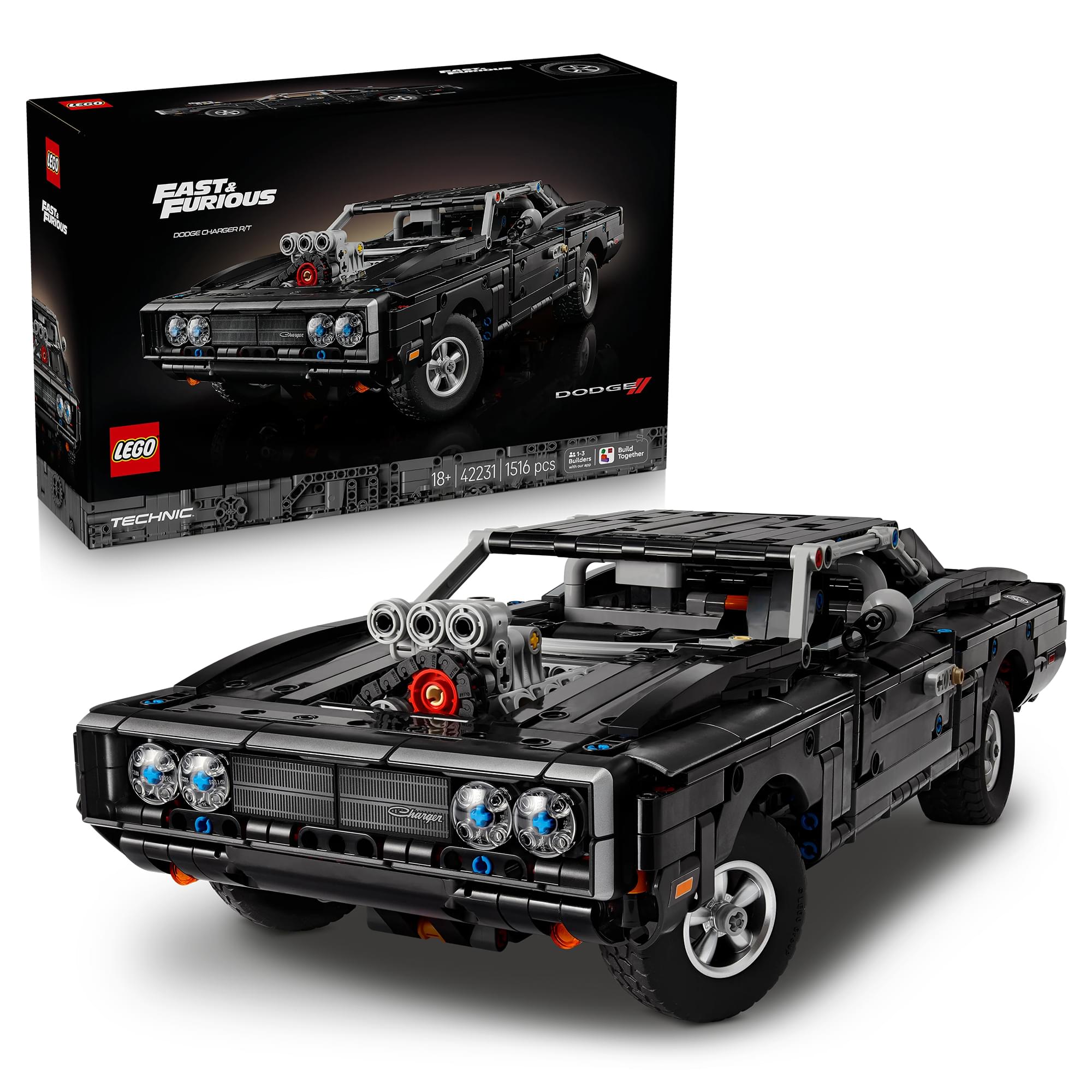 Fast and Furious LEGO Technic 42231 Dodge Charger R/T 1516-Piece Building Set