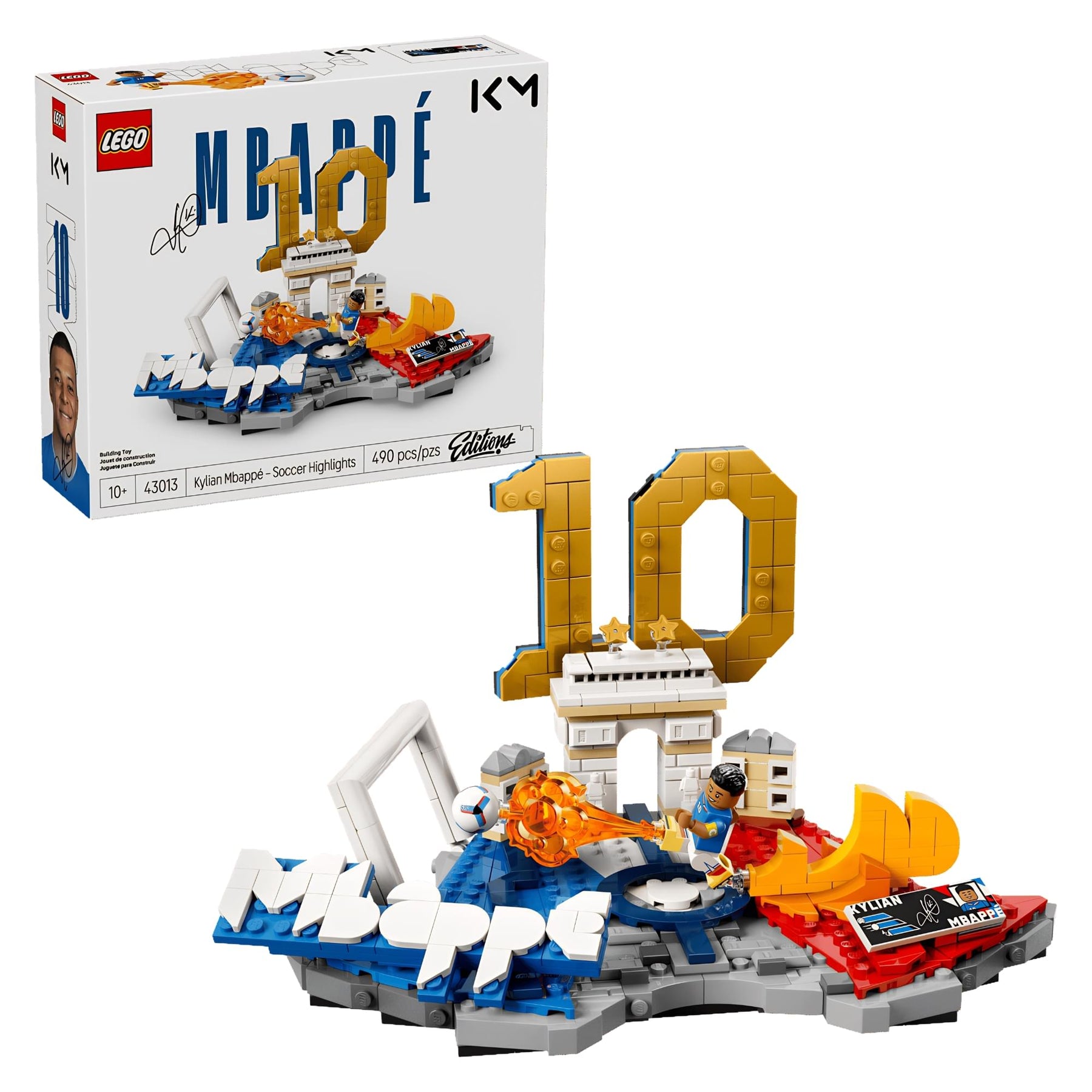 LEGO Editions 43013 Kylian Mbappe Soccer Highlights 490-Piece Building Set