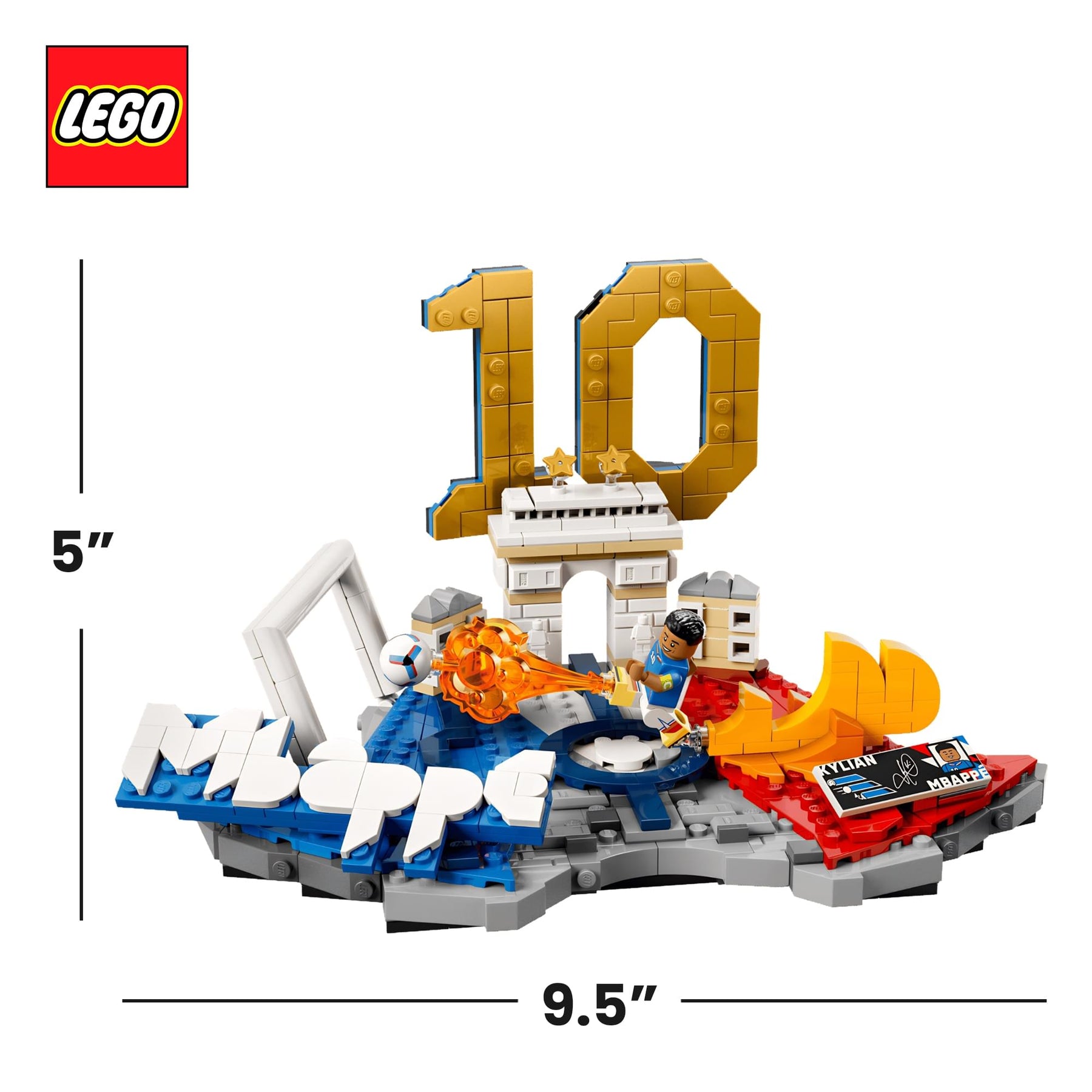 LEGO Editions 43013 Kylian Mbappe Soccer Highlights 490-Piece Building Set