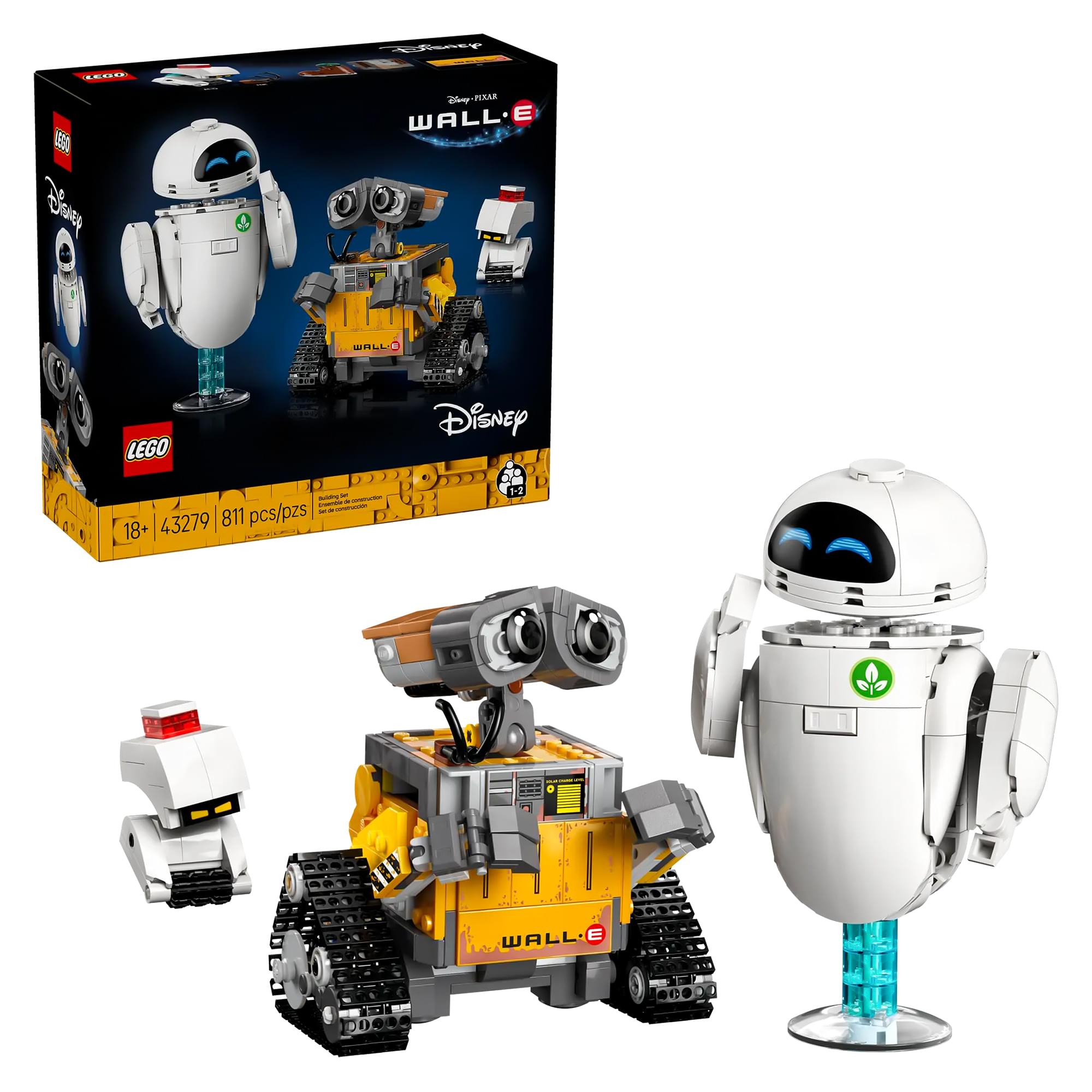 LEGO Disney/Pixar 43279 WALL-E and EVE 811-Piece Building Set