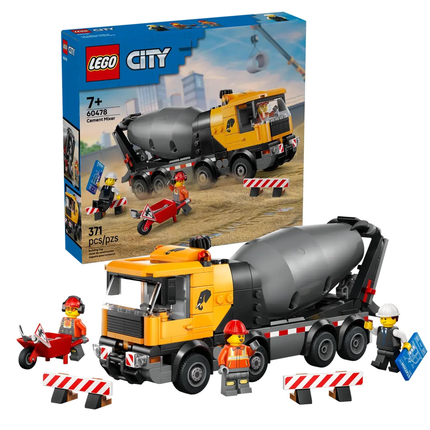 LEGO City 60478 Cement Mixer 371-Piece Building Set