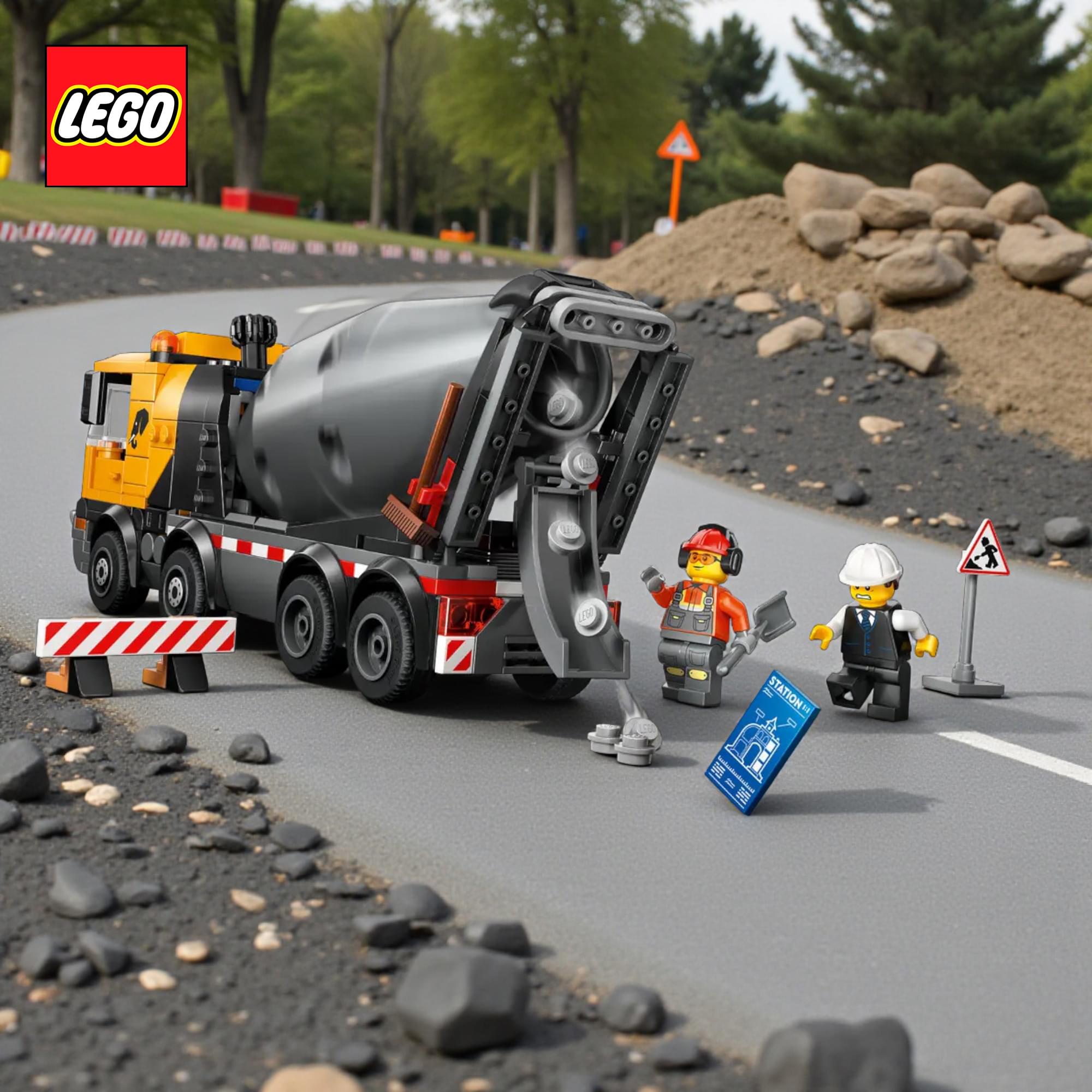 LEGO City 60478 Cement Mixer 371-Piece Building Set