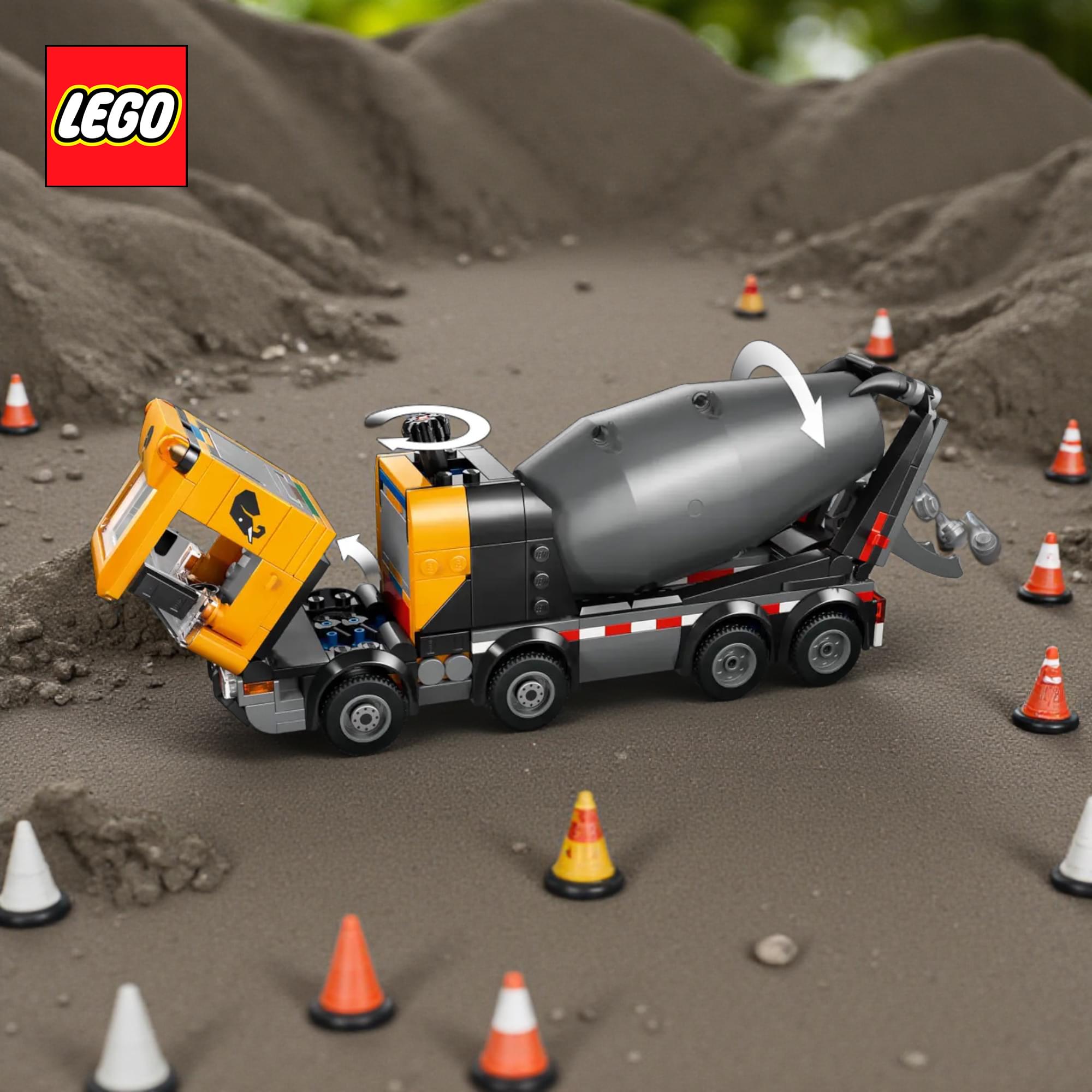 LEGO City 60478 Cement Mixer 371-Piece Building Set