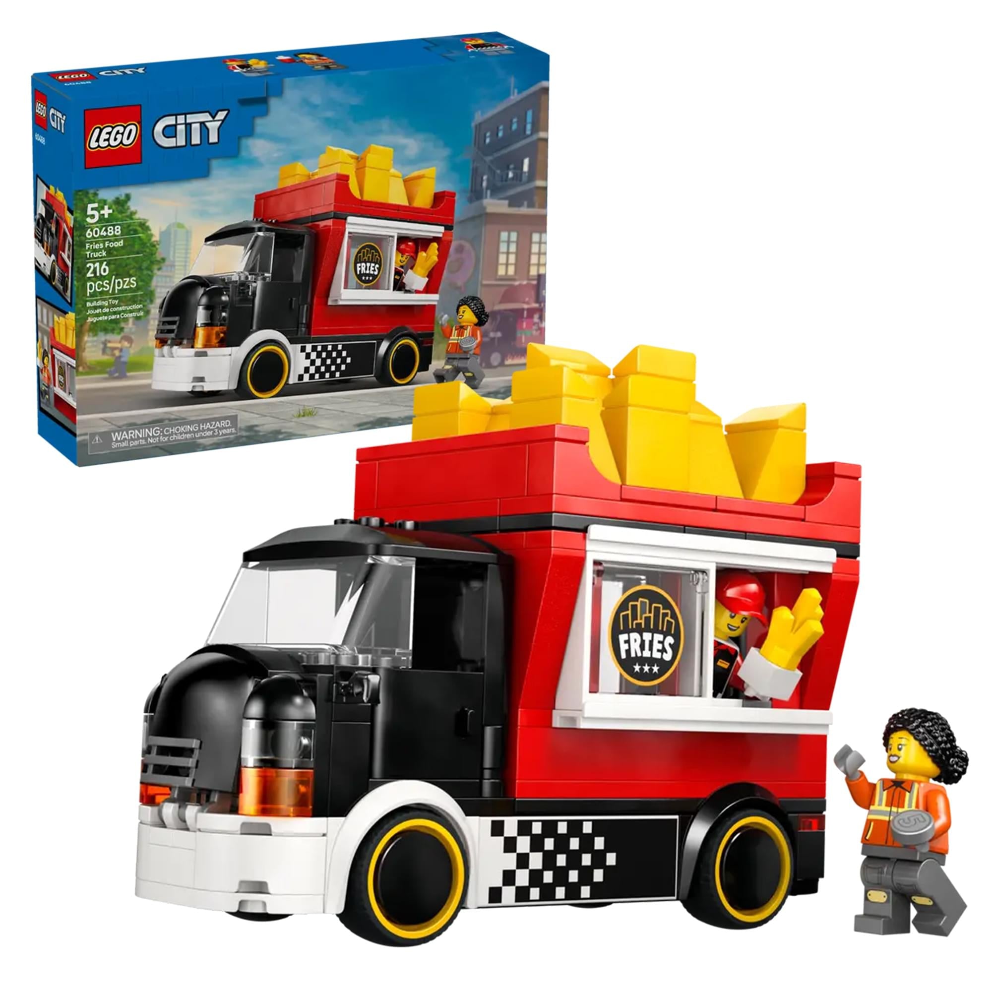 LEGO City 60488 Fries Food Truck 216-Piece Building Set