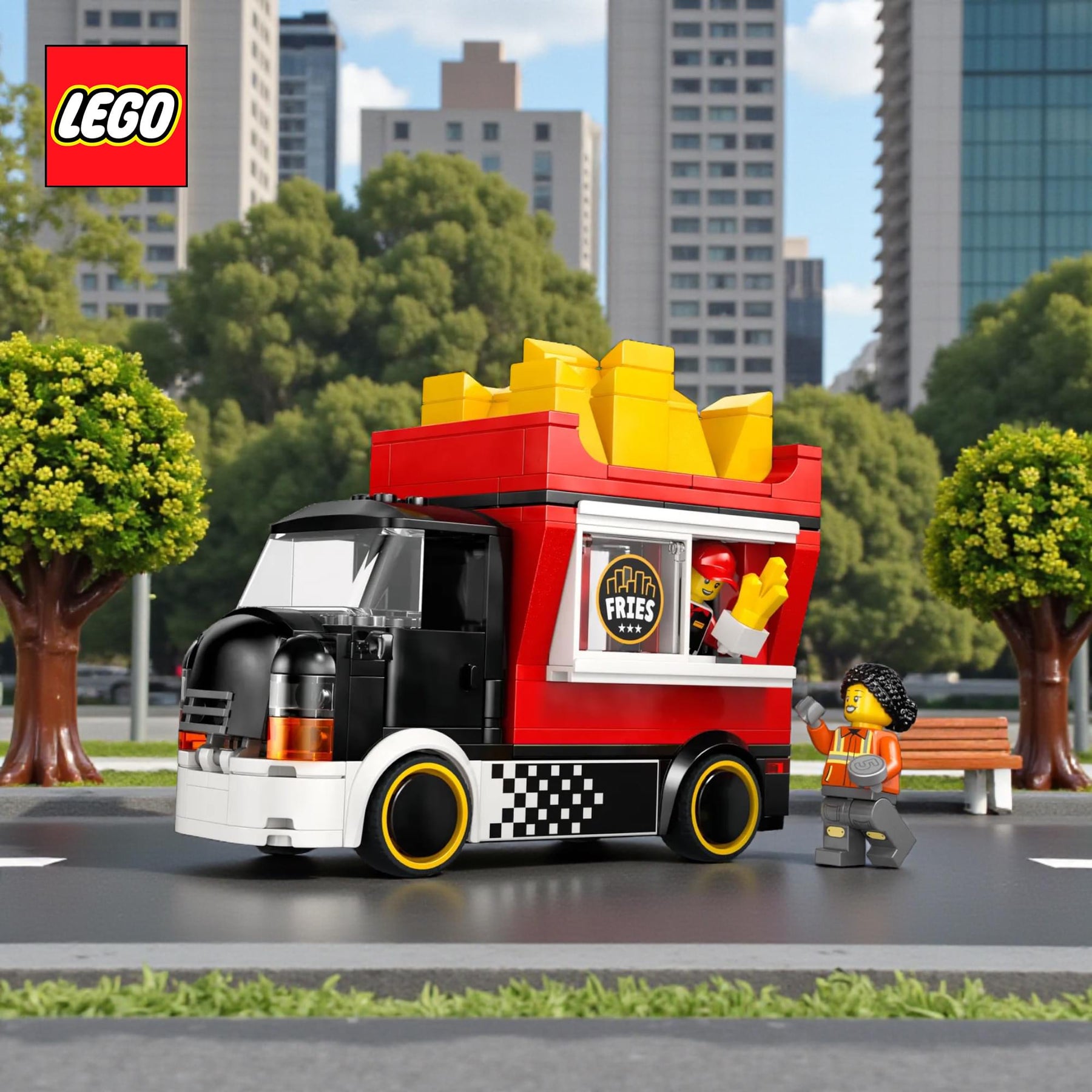 LEGO City 60488 Fries Food Truck 216-Piece Building Set