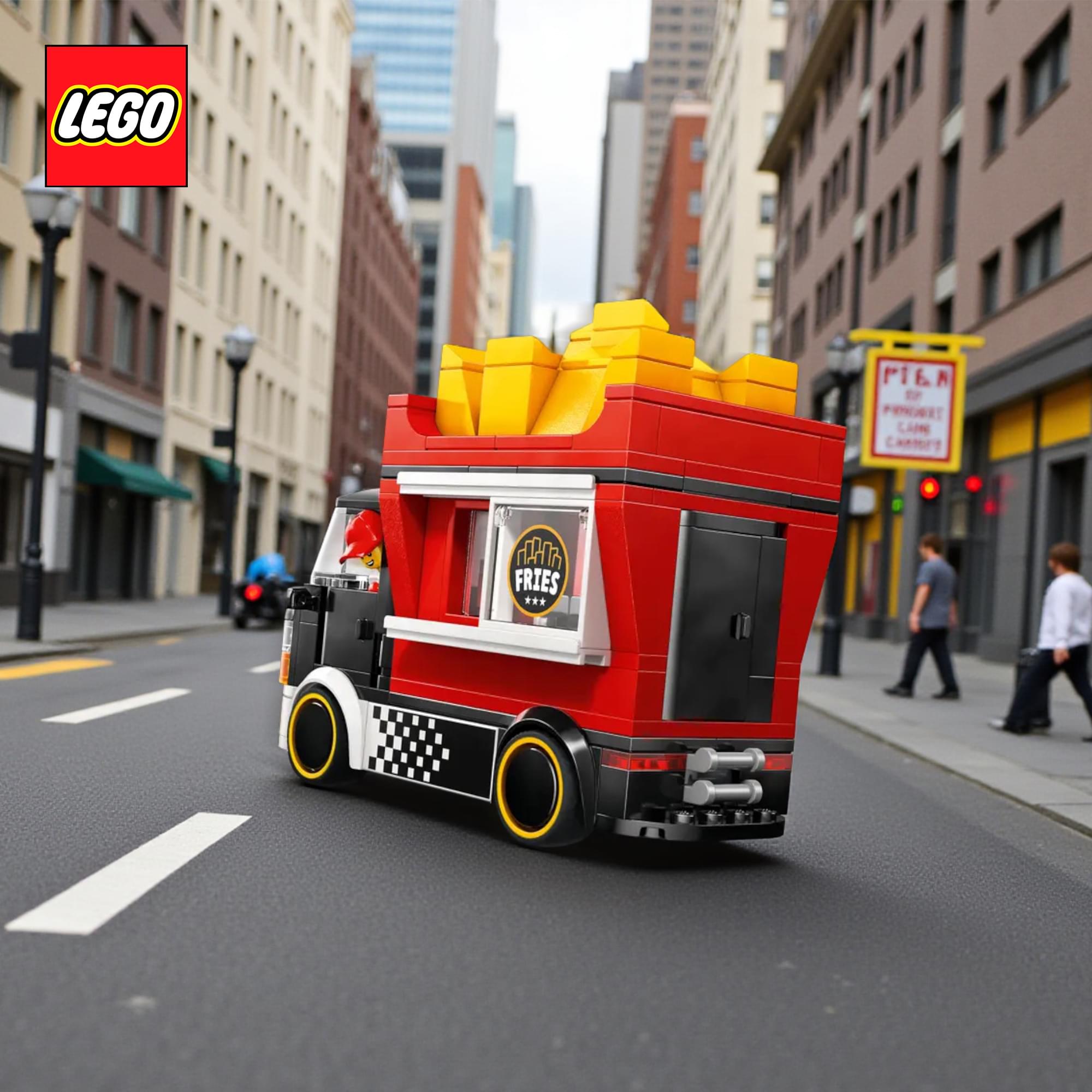 LEGO City 60488 Fries Food Truck 216-Piece Building Set