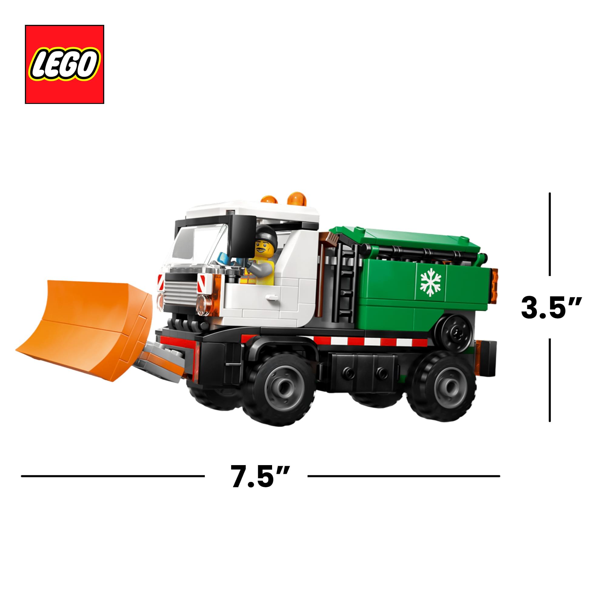 LEGO City 60490 Snowplow 263-Piece Building Set
