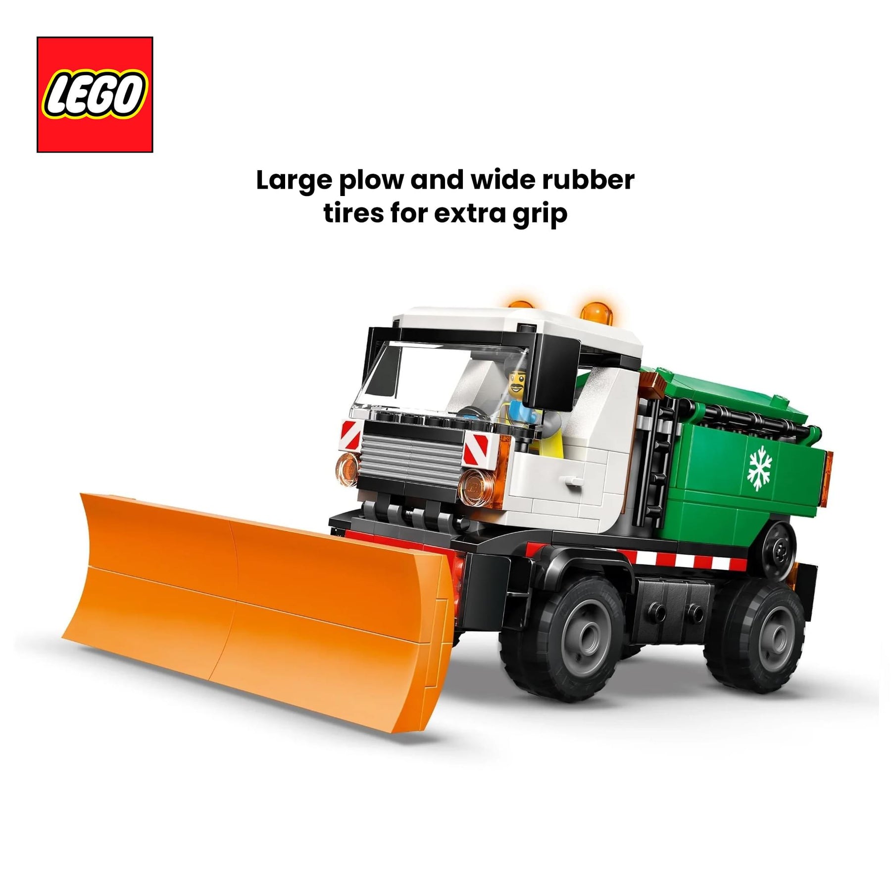 LEGO City 60490 Snowplow 263-Piece Building Set