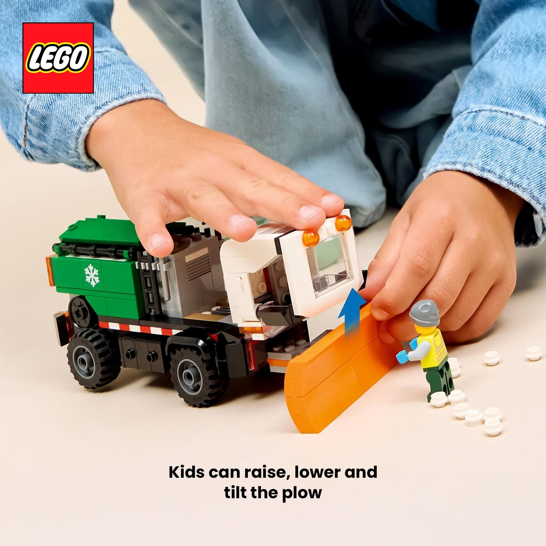 LEGO City 60490 Snowplow 263-Piece Building Set